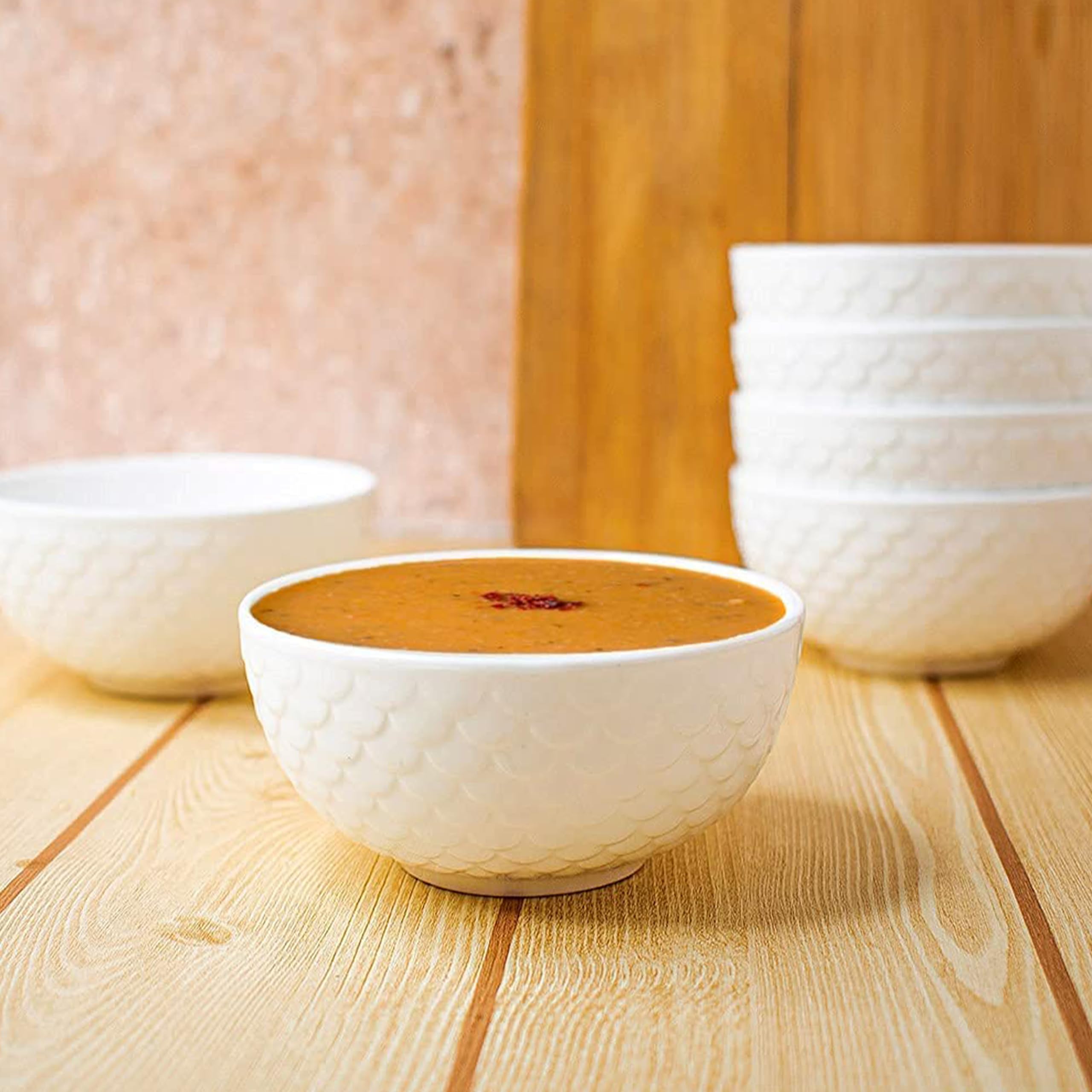 Clay Craft Basics - Solid White - Ceramic Veg Bowls for Baking and Serving - Dal Bowl/Fruit Bowl/Veg Bowl/Dessert Bowl - Dishwasher, Oven and Microwave Safe - 10 cm - Set of 6-185 ml (Plain) (B0DDC8YBND) Amazon Price History, Amazon Price Tracker
