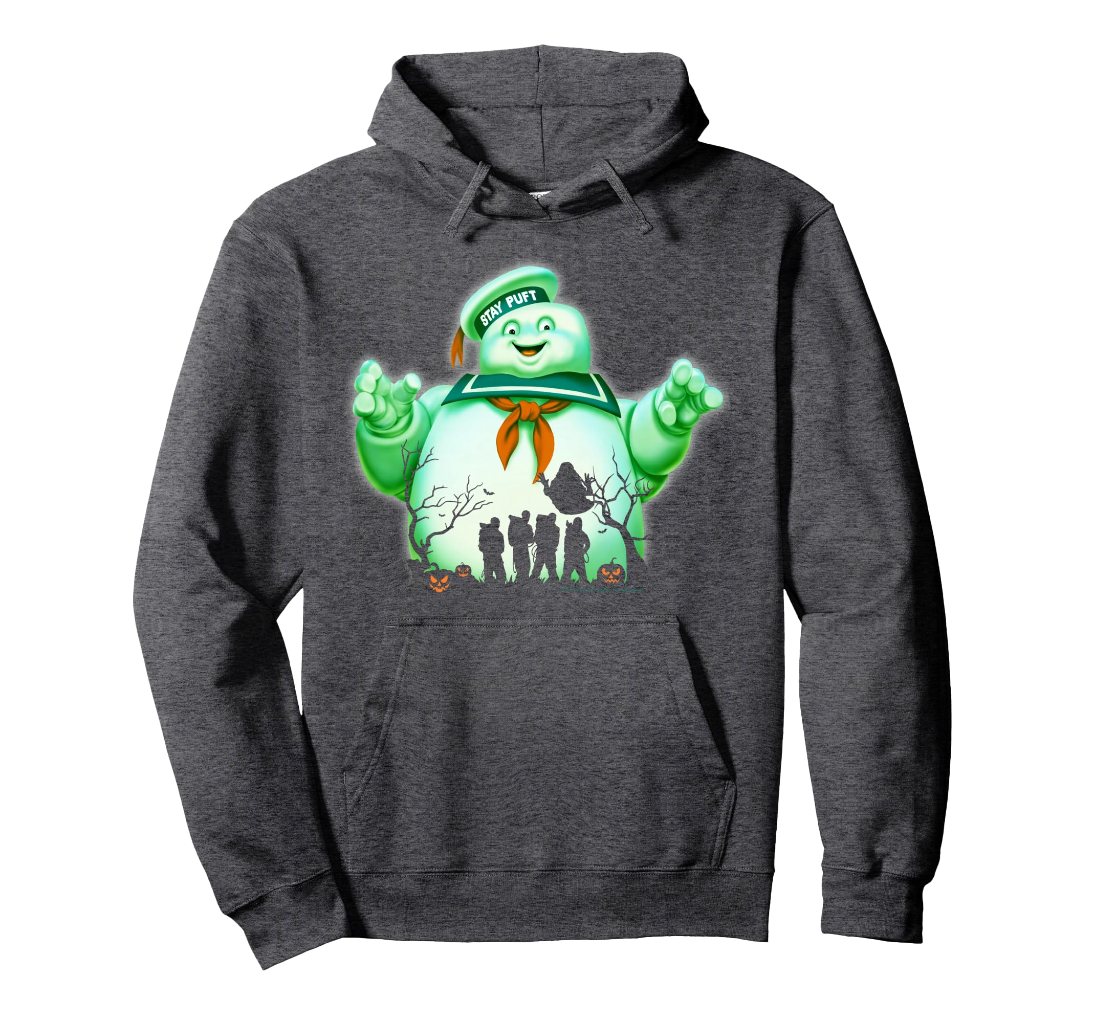 Ghostbusters Marshmallow Man Group Shot Silhouette Pullover Hoodie