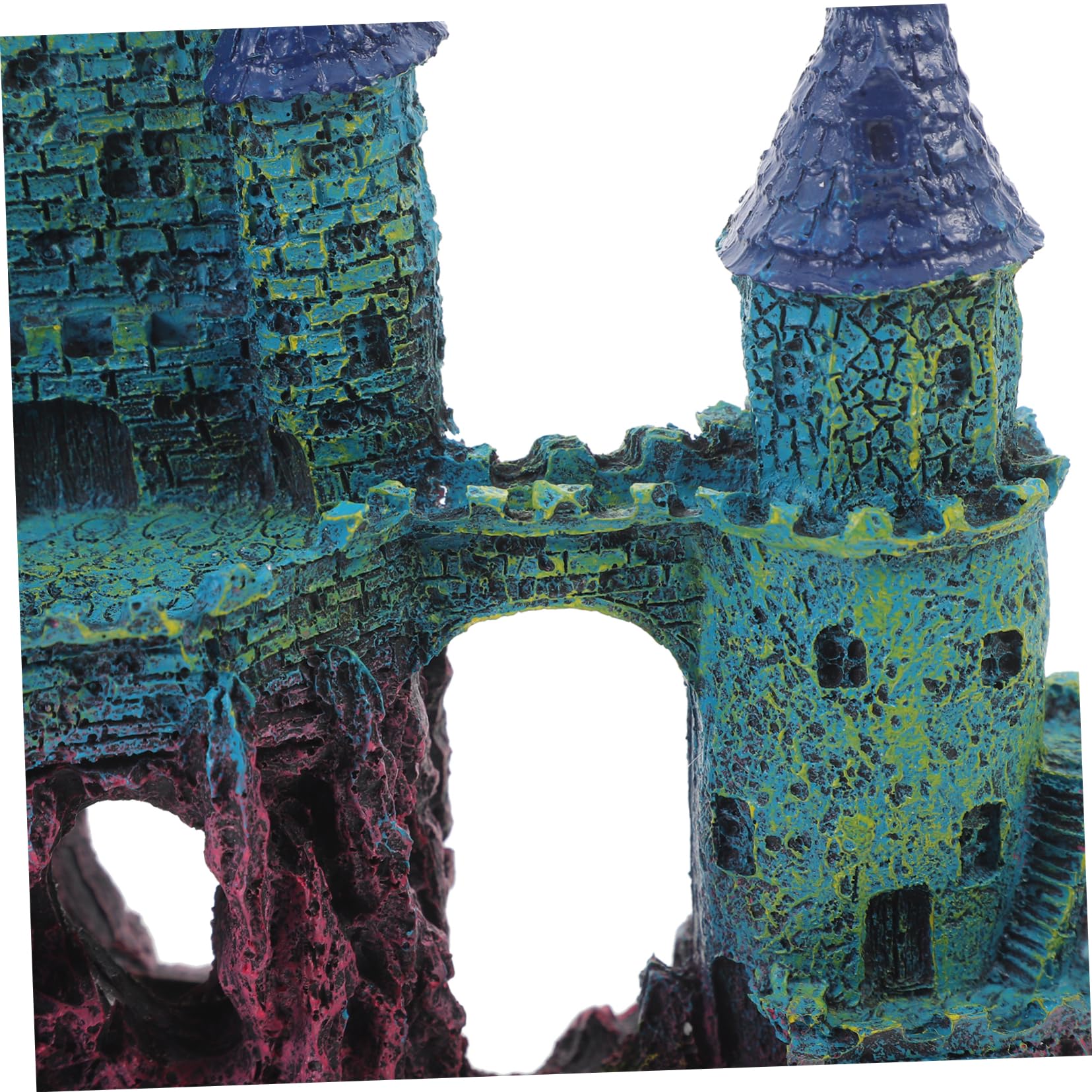 VANZACK Décoration Château Aquarium Rocaille Ornement Paysager Artificiel Décor Résine pour Aquarium Aménagement Colline