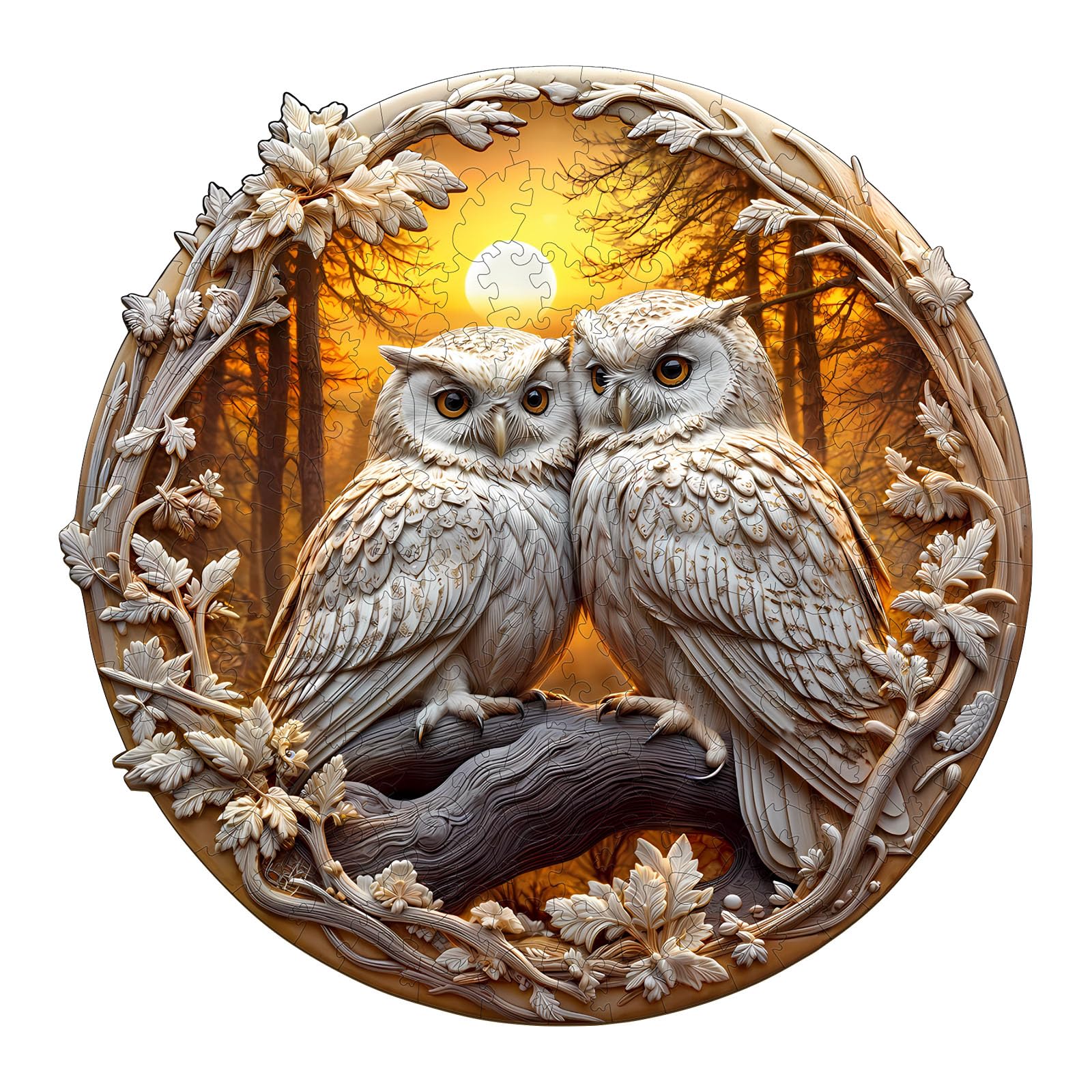 3D Wooden Puzzles for Adults Owl - 200 Pieces with Gift Box, Wall Decor and Gift for Friends and Family (14 Years+)