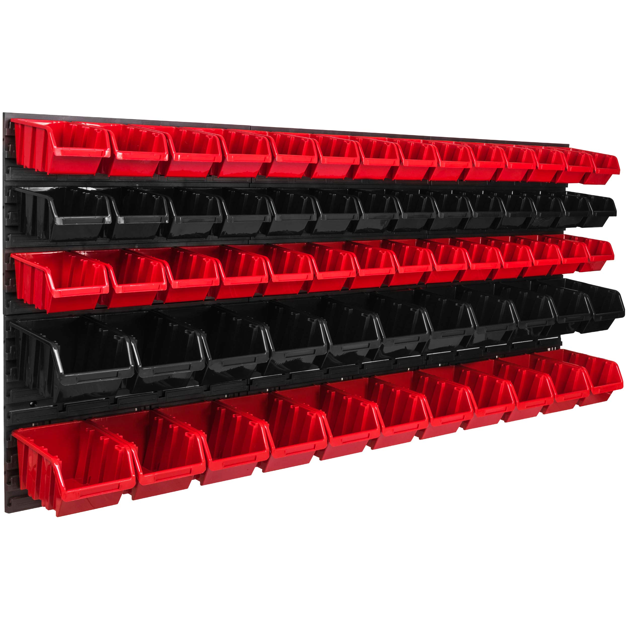 ITBNN600x6-MIX6 system magazynowy, regał ścienny 1734 x 780 mm | 64 szt. | pojemniki do przechowywania | bardzo mocne płyty ścienne | możliwość rozbudowy | regał warsztatowy regał magazynowy (ITBNN600x6-MIX6)