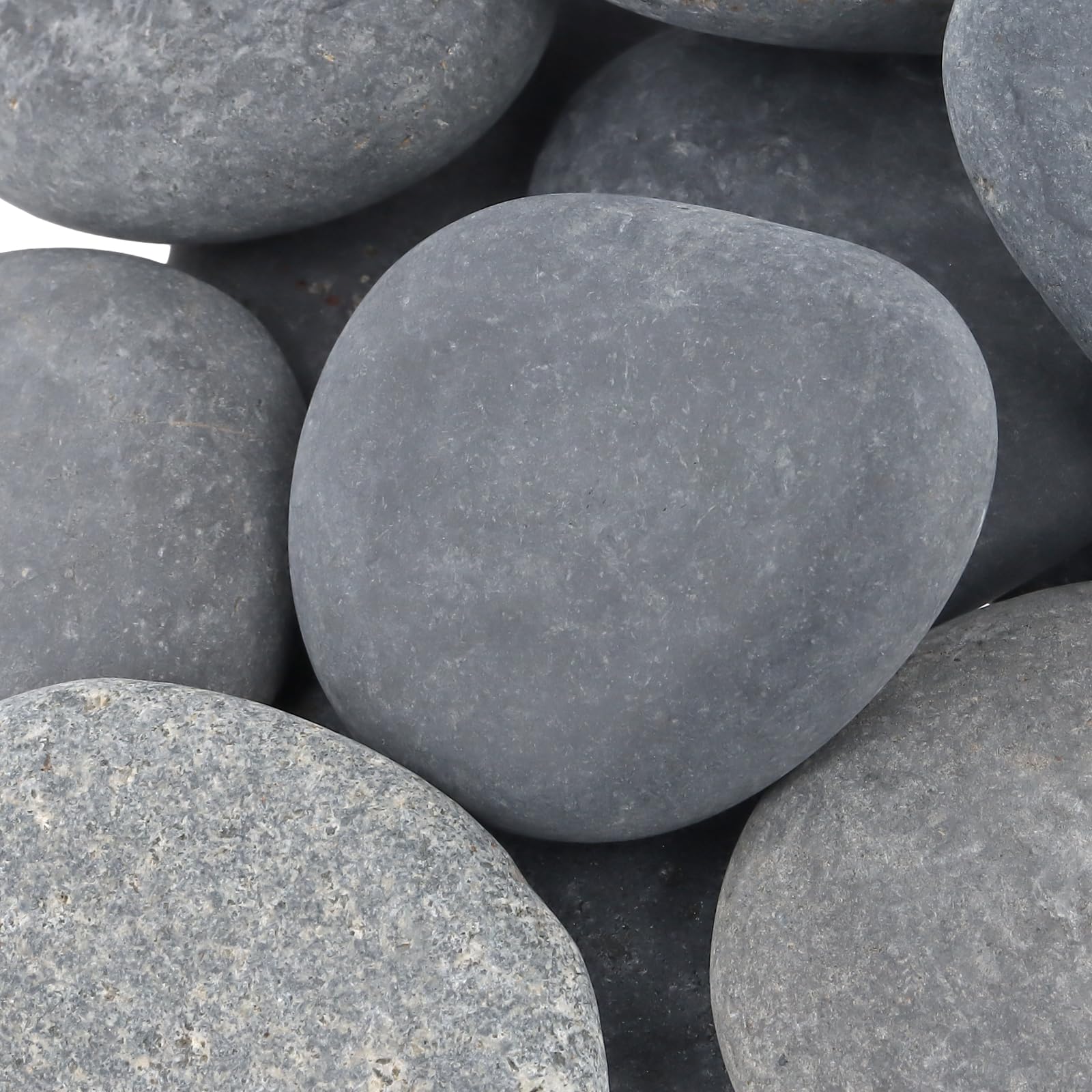 SOUJAP Lot de 40 galets de plage plats de 5 à 8 cm, roche de rivière lisse et plate pour peinture, pierre de rivière naturelle pour peinture, artisanat, décoration