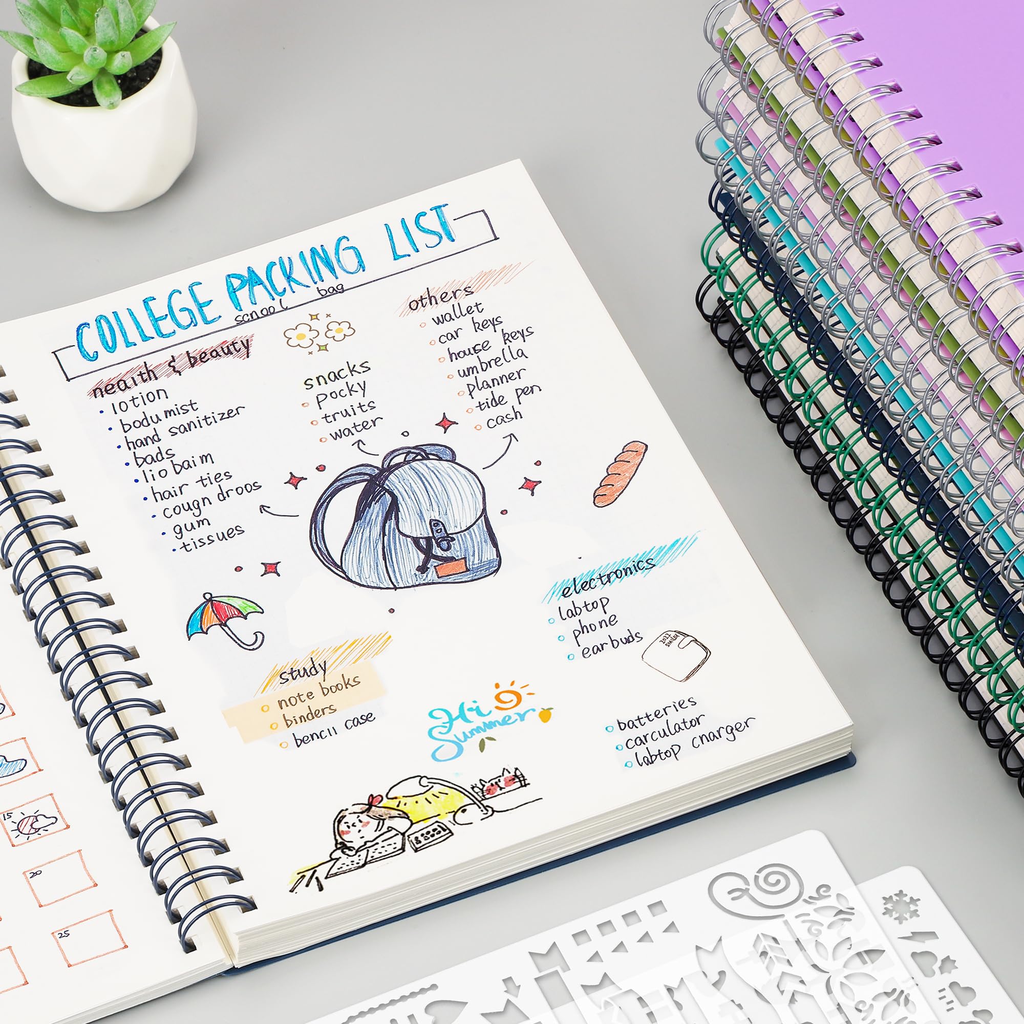 RETTACY Blank Notebook A4, Plain Note Book 120gsm with 300 pages/150 Sheets for Drawing Flexible Plastic Cover - Image 4