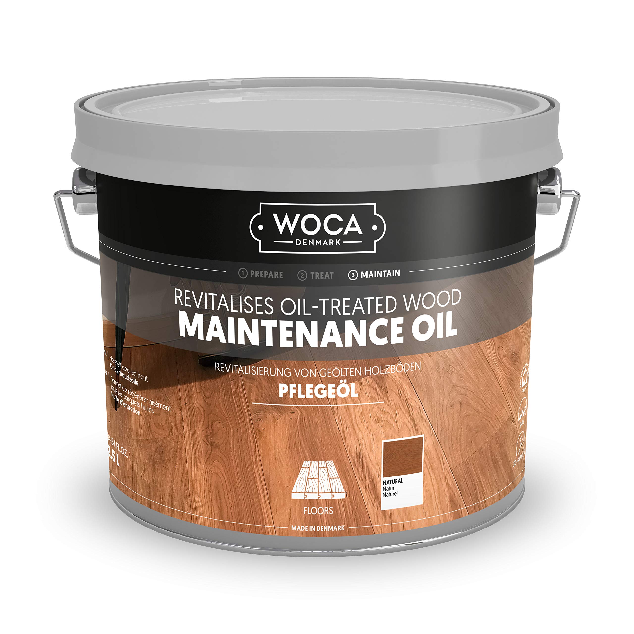 Woca 527325AA aceite de madera naturaleza 2,5 l líquido protector suelos interiores