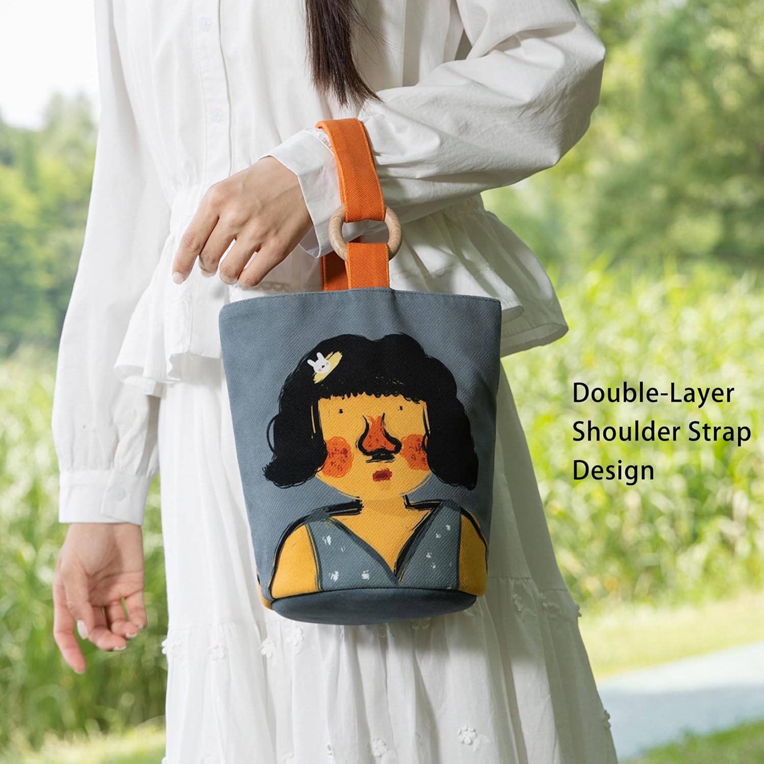 Hobo Shoulder Tote Bag Canvas Tote Handbags Bucket Bag Purses for Women Trendy Shoulder Bag Canvas Handbag