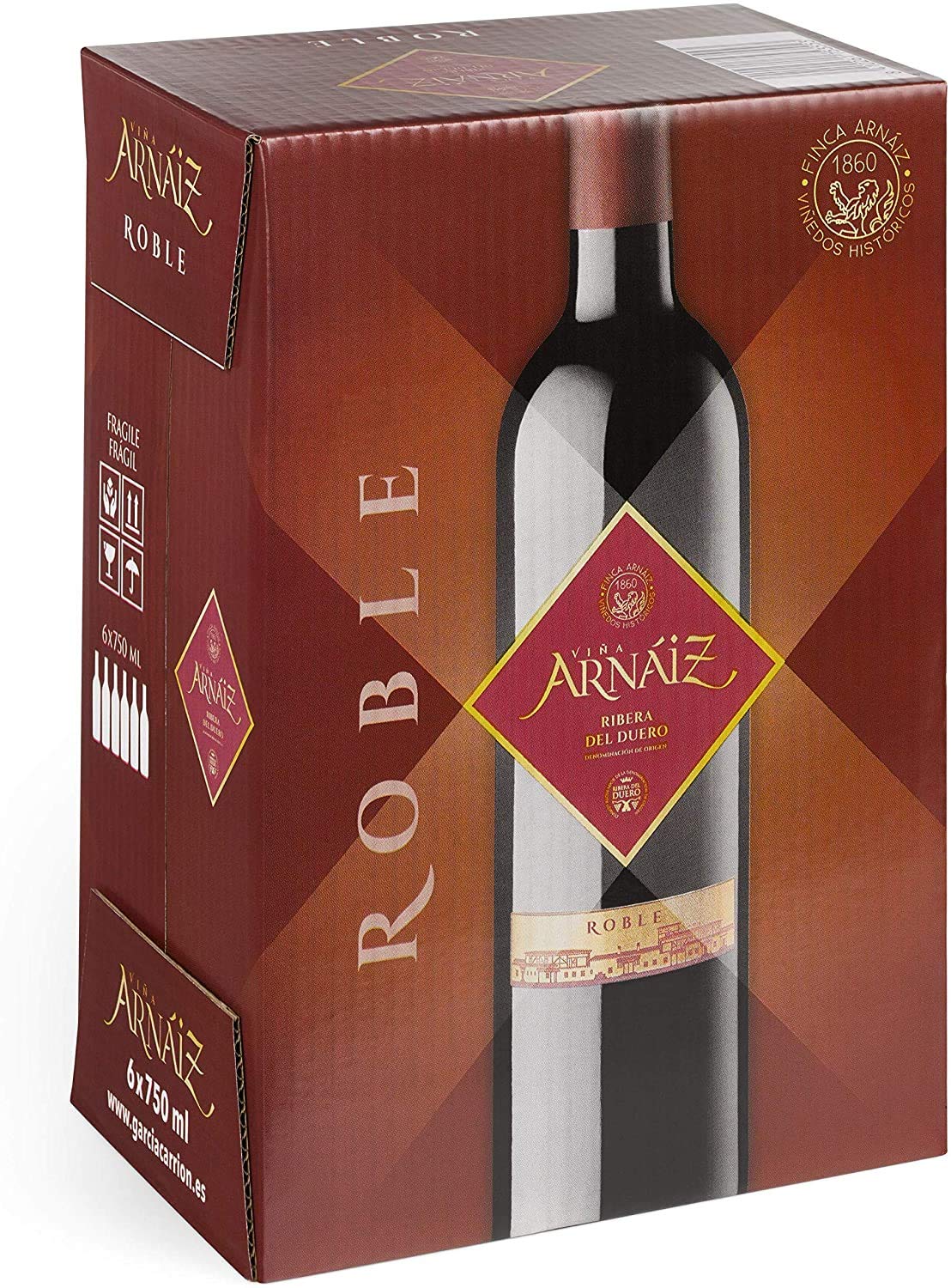 Viña Arnáiz Roble, Vino Tinto D.O. Ribera del Duero, 6 Botellas x 750 ml