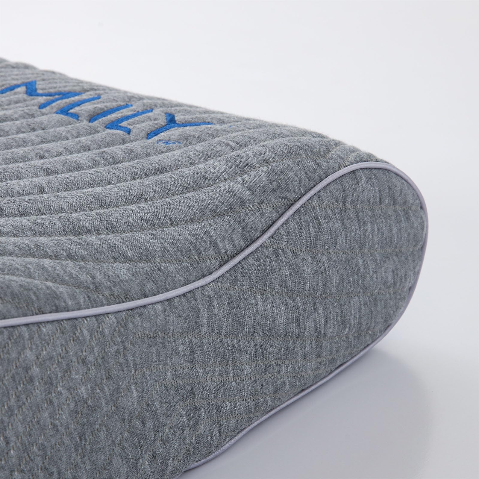 MLILY Kopfkissen Otico 60x35 cm, Bequemes Kissen aus Zerkleinertem Memory-Schaumstoff, Ergonomisches Nackenkissen 60x35 cm, Abnehmbarer und Waschbar Bezug, Nach Oeko-Tex und CertiPur Zertifiziert