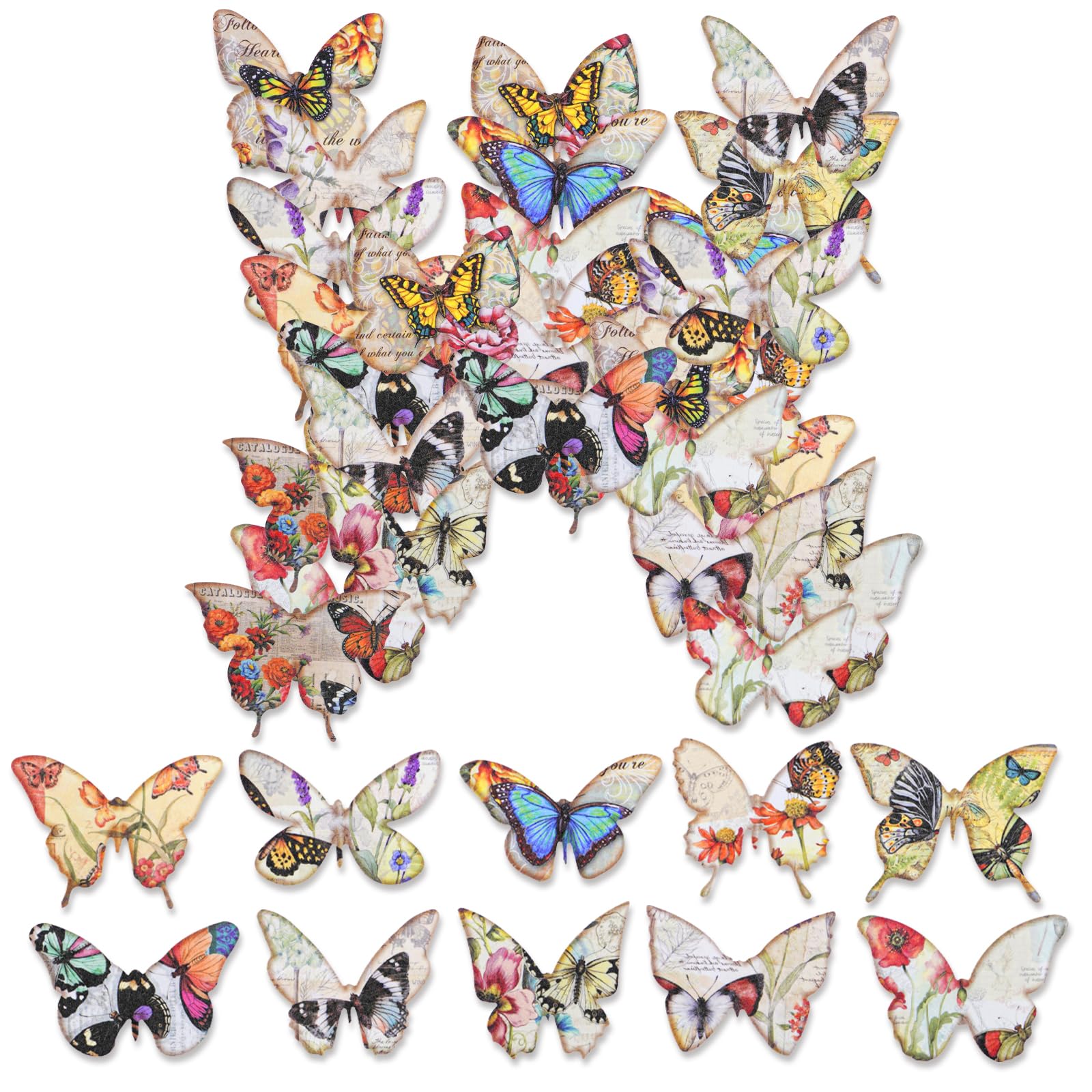 Acevegue 110 Pièces Faux Tatouages, 3D Coloré Petits Papillons