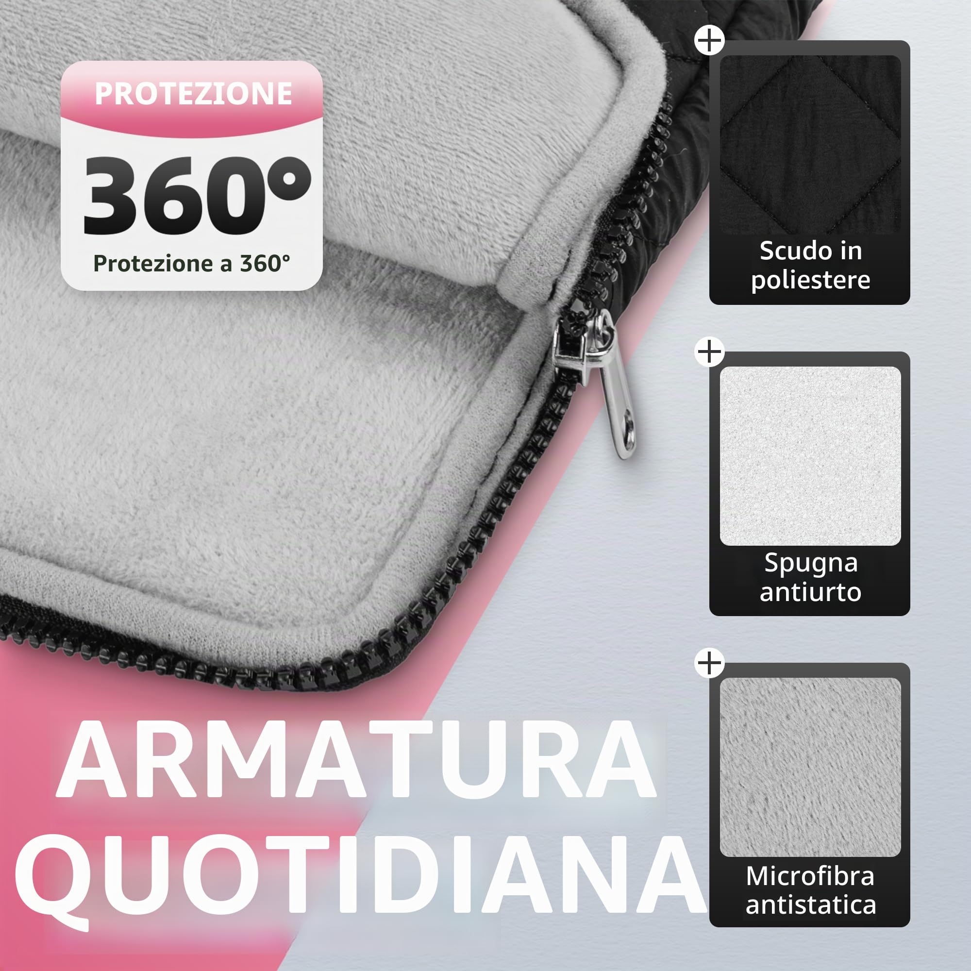 Custodia per Laptop 13-14 Pollici, Borsa Sleeve Protettiva con Fiocchi Ricamati, Compatibile con 13-14 MacBook/Chromebook/PC Notebook/Computer Portatile, Nero