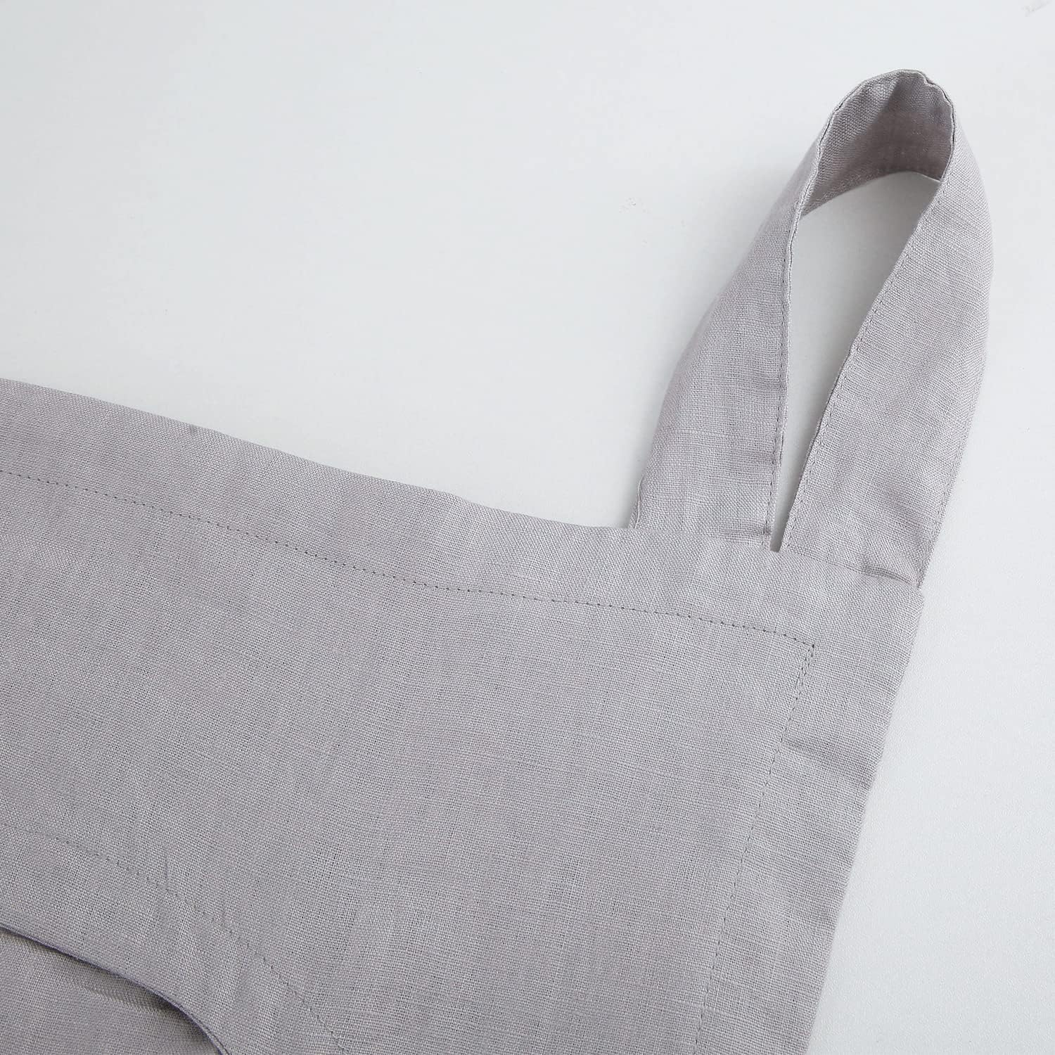 Amazhiyu 100% Linen Door Hanging Laundry Hamper Bag, 19x27 Inches (Grey)