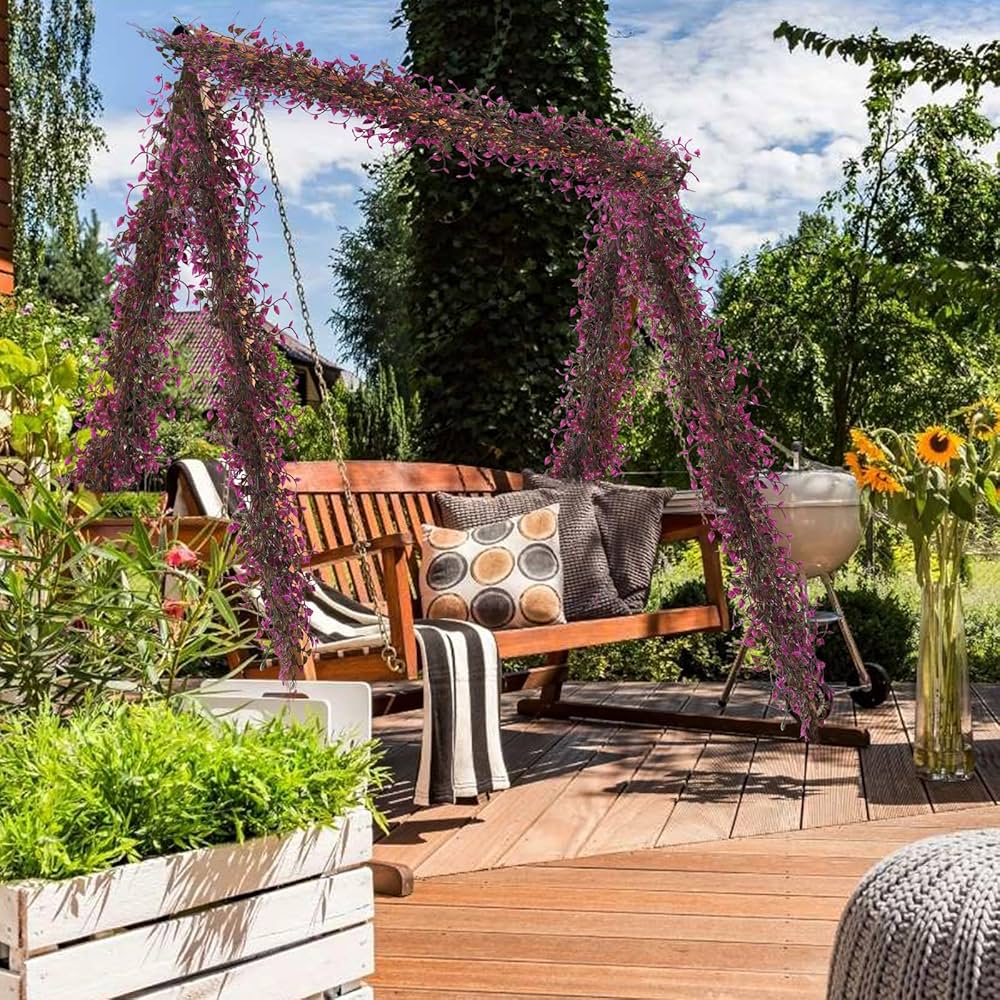 Fall Eucalyptus Garlands Boston Fern Vines 2Pcs 5.74FT Artificial