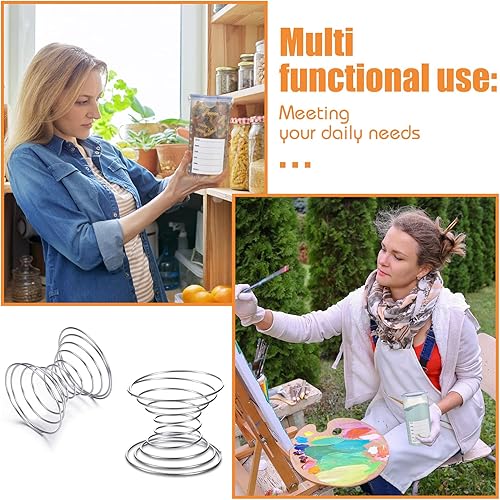 Miniatura 6 de Skylety 8 Sets Plastic Paint Containers with Lids Airtight Paint Container with Stainless Steel Mixing Ball Touch up Paint Cups Paint Storage