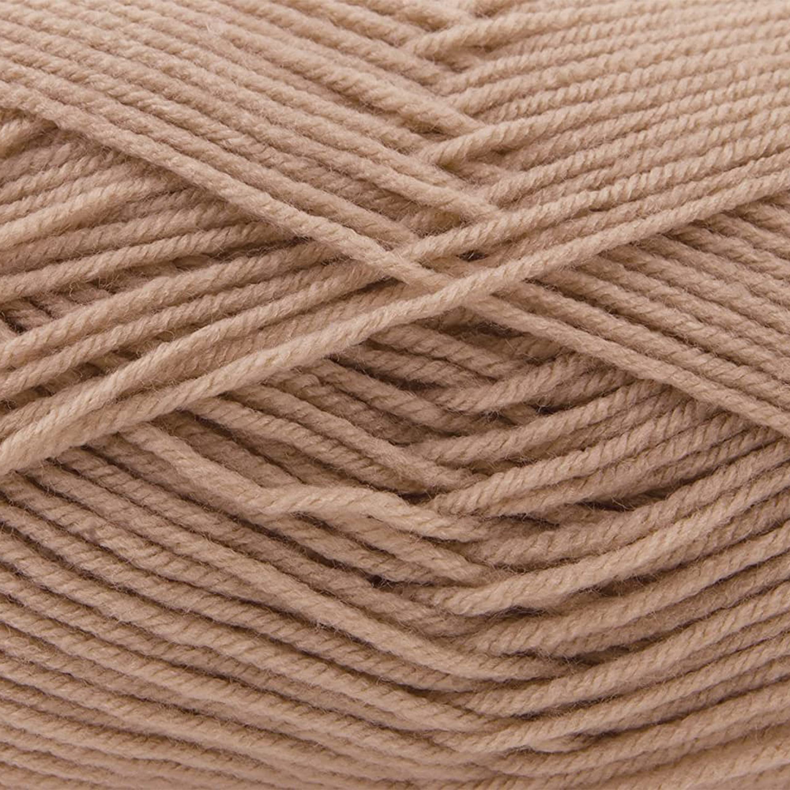 Gründl Wolle Happy uni Garn zum Stricken 10 Knäuel 100 g, sand | Garn zum Häkeln - Strickgarn - Häkelgarn - Weich und hautfreundlich - 100 % Polyacryl 100 g / 250 m - Nadelstärke 4 5