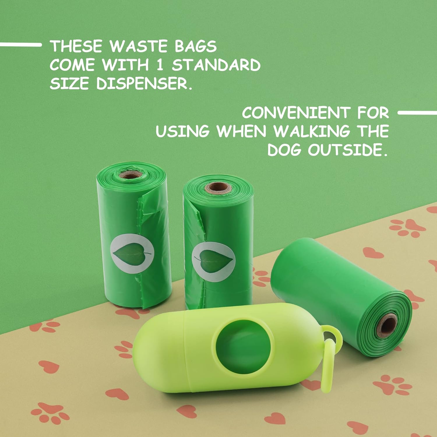 Mr. Prime Dog Waste Bag, Leak Proof Dog Poop Bag (10 Roll + Dispenser