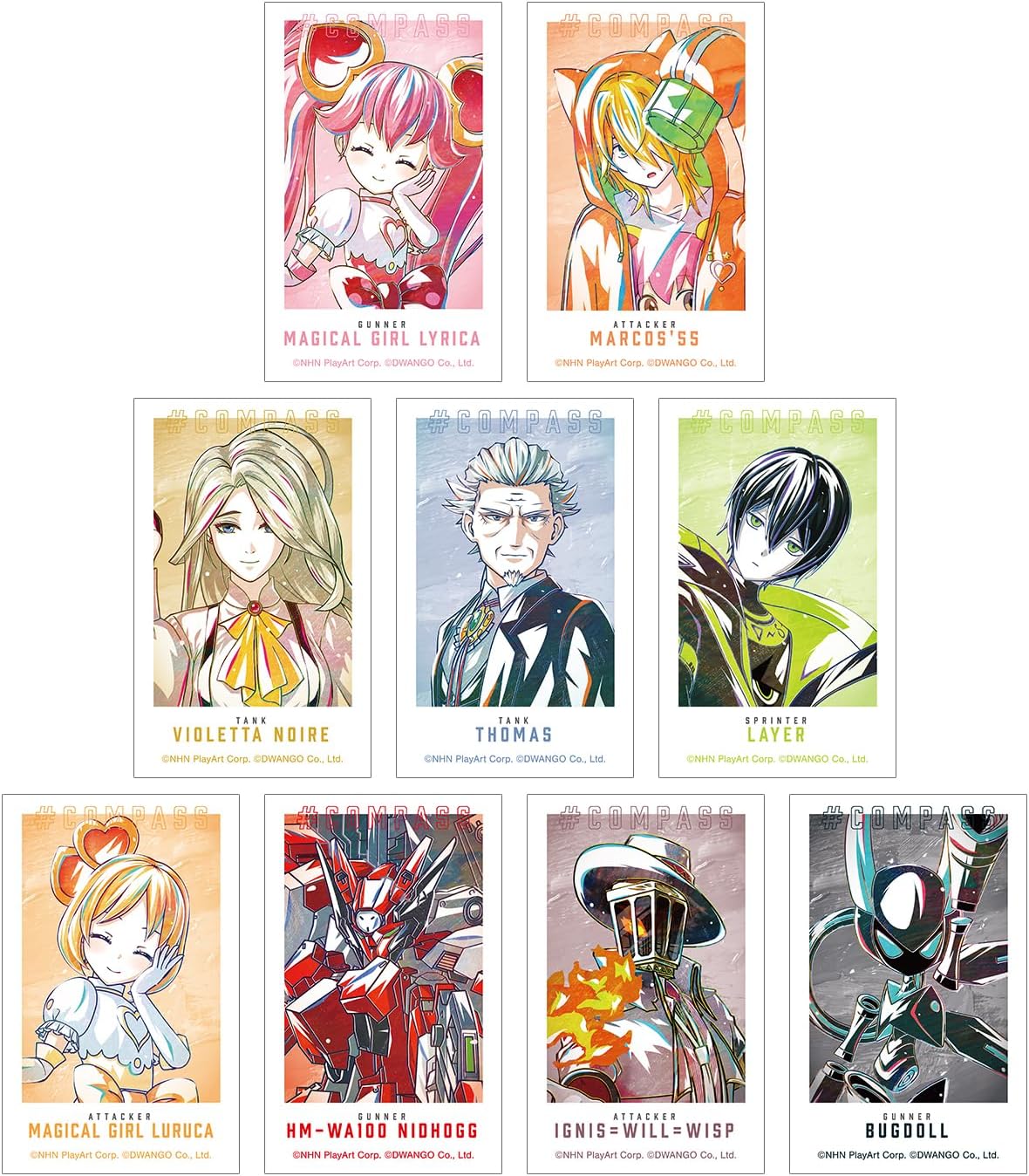 Compass Combat Comprehension System Trading ANI Art Vol. 2 Instant Camera Illustration Card Version D Box of 9