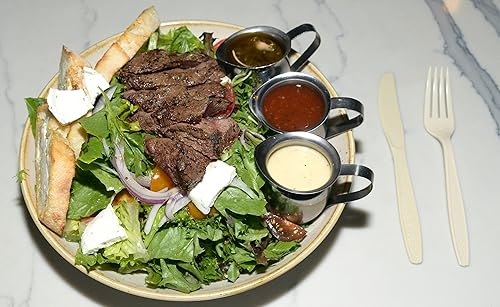 Miniatura 3 de Daxwell Kits de cubiertos de plástico, poliestireno extra pesado (PS), tenedor, cuchillo, sal, pimienta, palillo de dientes, pajilla, servilleta,