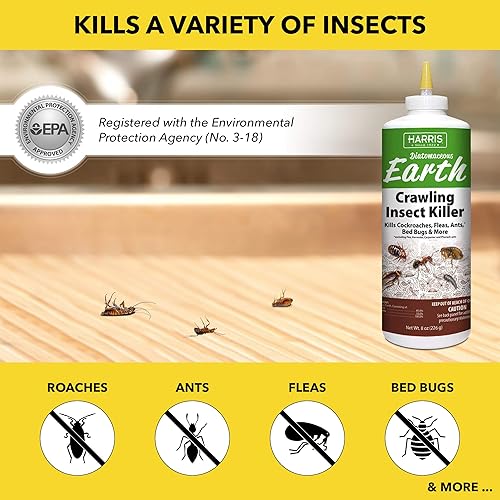 Miniatura 2 de Harris Diatomaceous Earth Crawling Insect Killer 8 onzas