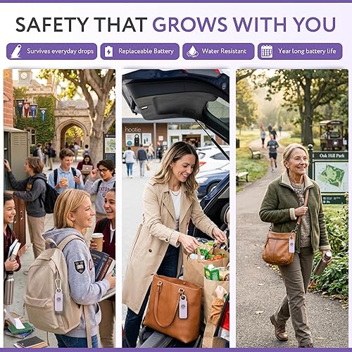 Miniatura 6 de Alarma de seguridad personal Hootie, alarmas personales para mujeres, hombres y niños Alarma personal - Llavero con alarma, alarma de autodefensa