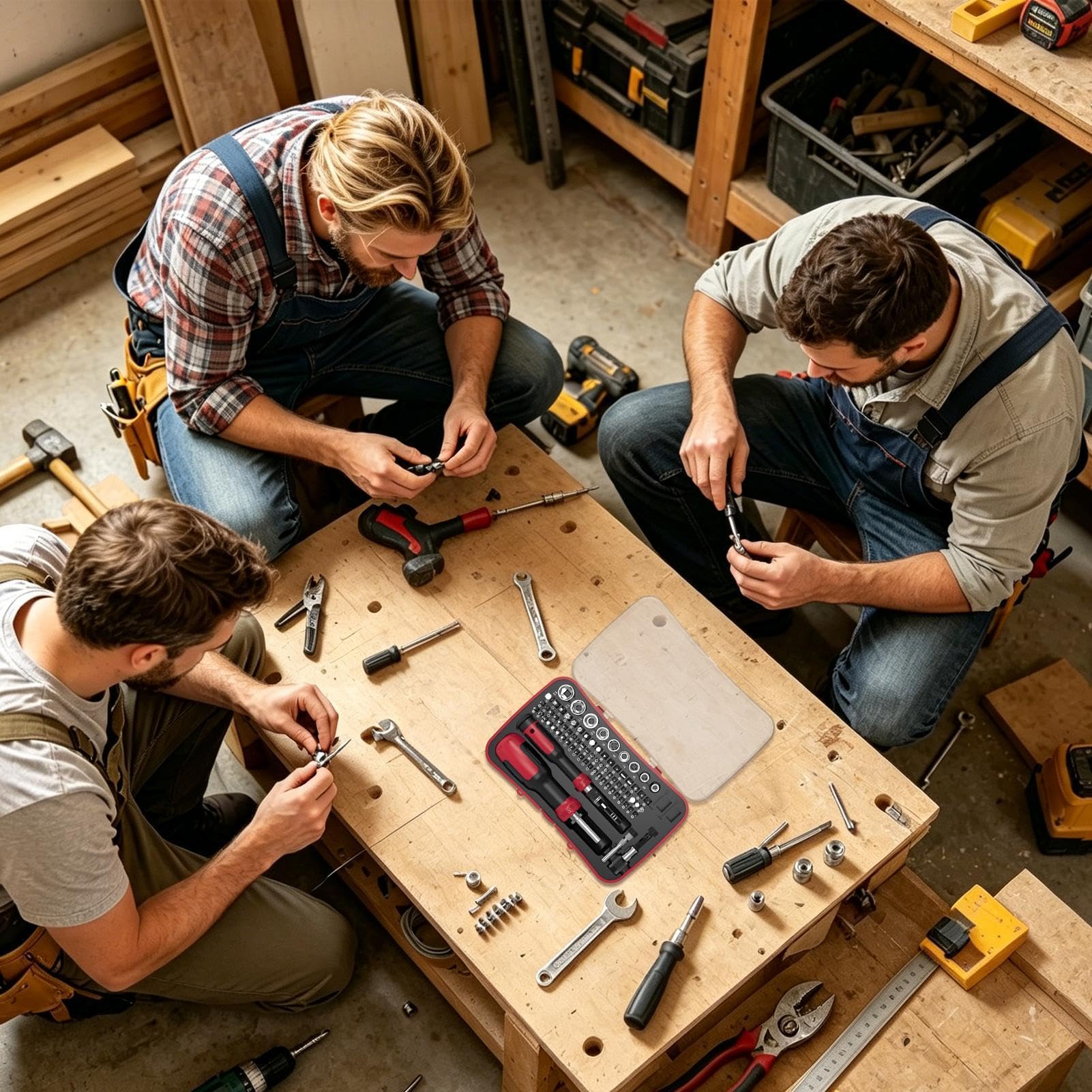 Set Cacciavite a Cricchetto Kit da 77 Pezzi per Riparazione Mobili | Set Cacciaviti di Precisione Per proprietario casa, tecnico, , elettricista, idraulico, garage, officina, elettronica