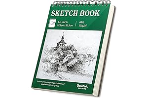 SKETCHERIA® Heavy-Weight Sketch Pad for Kids - 100 Acid-Free Sheets
