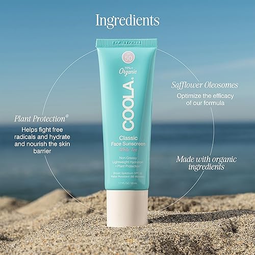 Miniatura 8 de COOLA Loción orgánica de protección solar SPF 50 para la cara cuidado de la piel probado por dermatólogos para protección diaria vegana y sin gluten