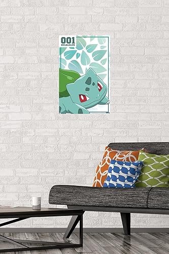 Miniatura 2 de Trends International Pokémon - Póster de pared Bulbasaur 001, 14.725 x 22.375 pulgadas, versión premium sin marco