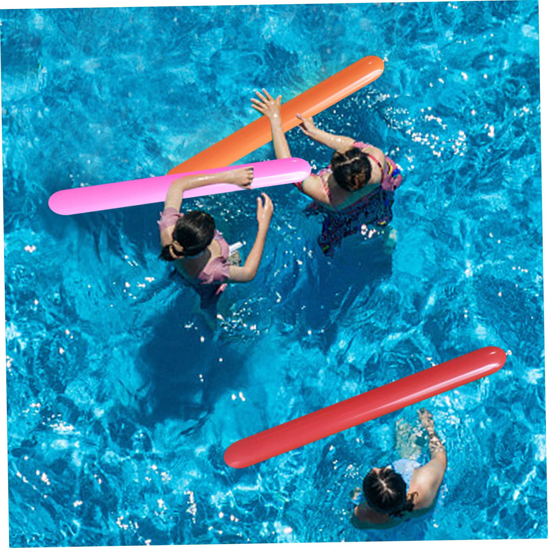 Noodle Piscina Gonfiabile, Piscina da 6 Pezzi Pols PVC Blow Up Noodles da Nuoto 41.3 '' Piscina Grande Piscina Bulk Piscina Galleggiante Giocatto di Acqua Giocattolo Giocattolo