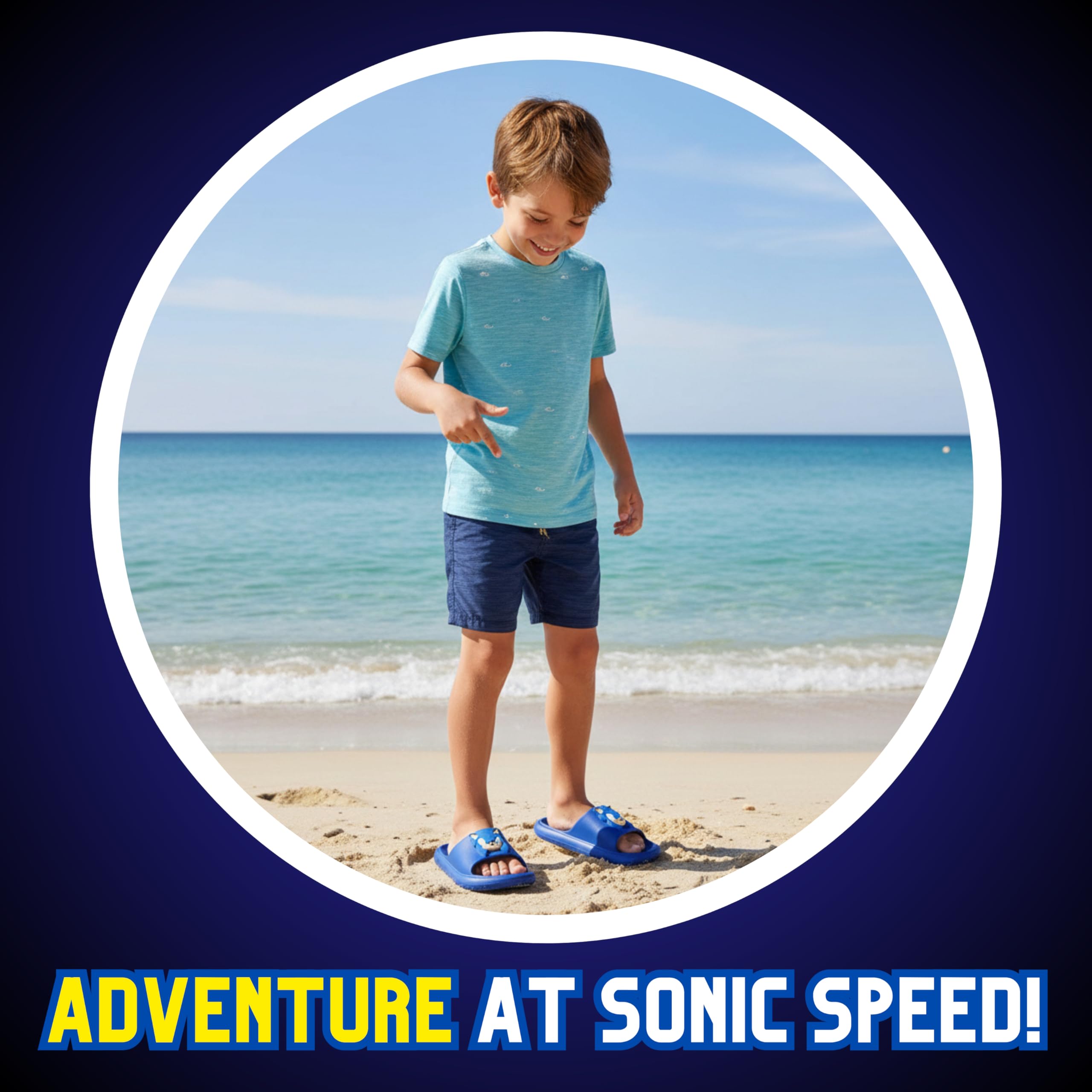 Sonic The Hedgehog Sandalias para Niños, Sandalias de Verano, Regalo Niños, Tallas EU 26 a 33