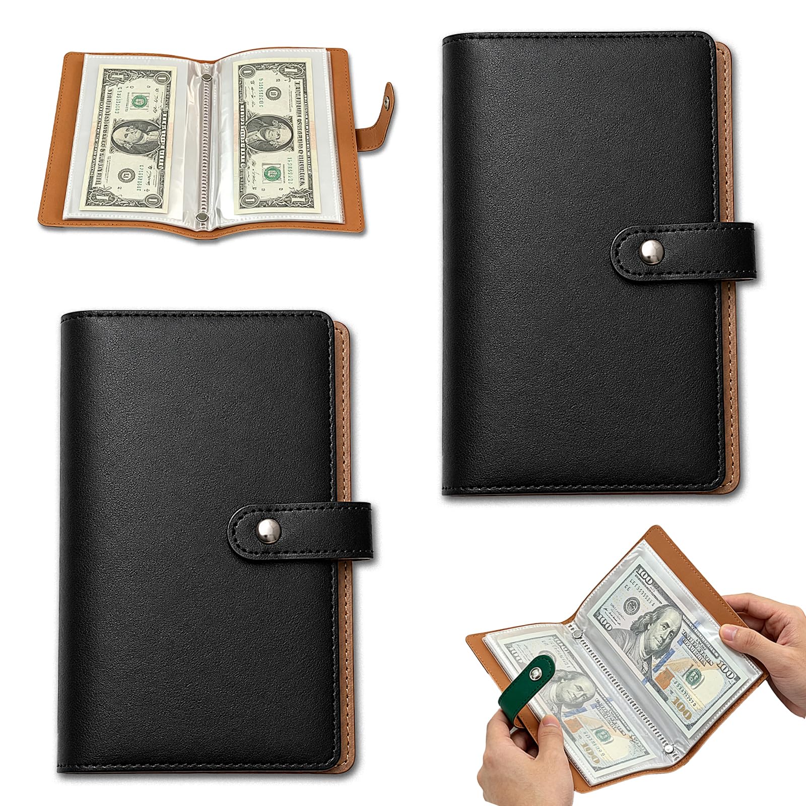 Gobiufy 2 Pack Money Saving Wallet Set 100 Envelopes Saving Challenge Book