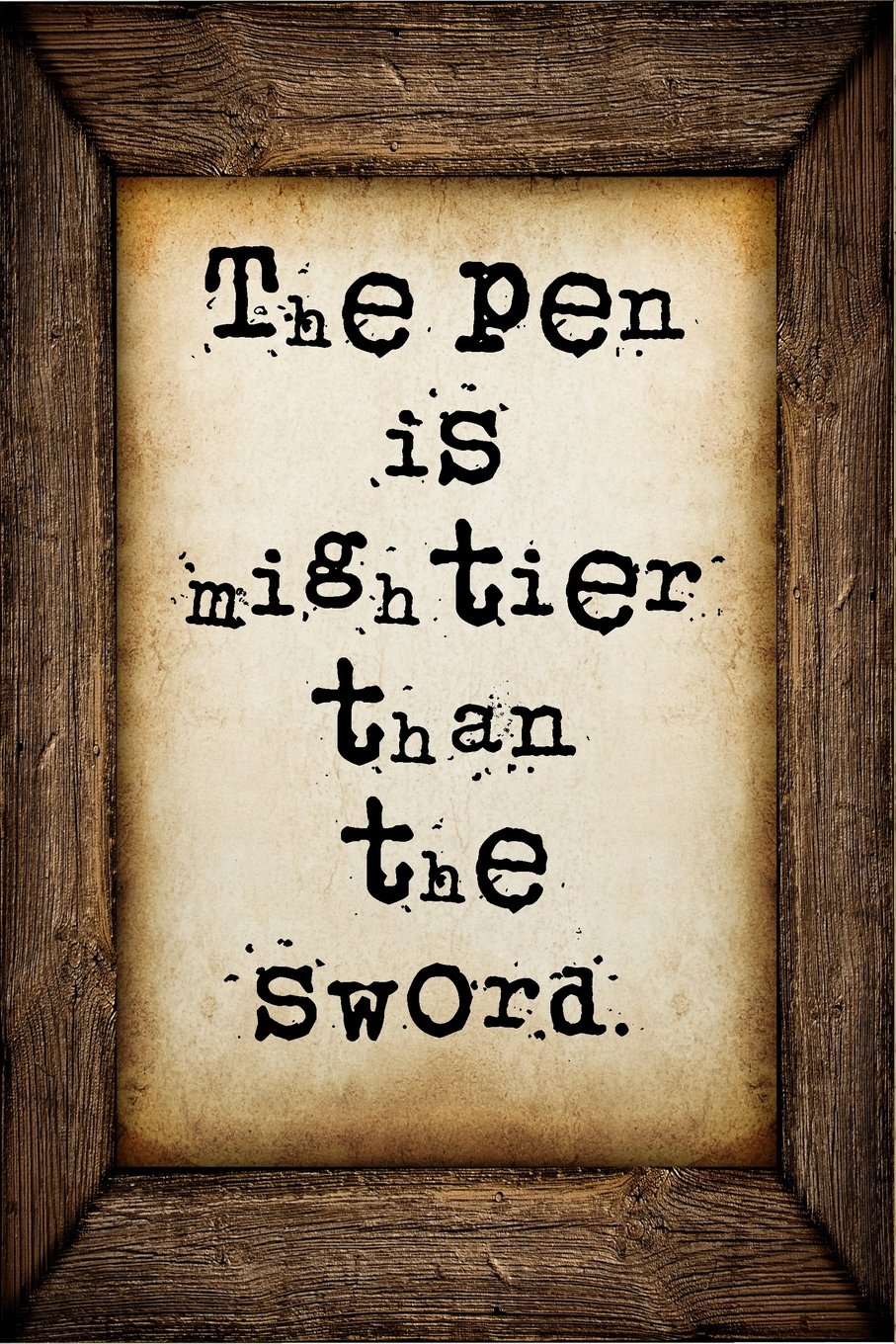 The pen is mightier than the sword: A 6 x 9 Lined Journal Notebook