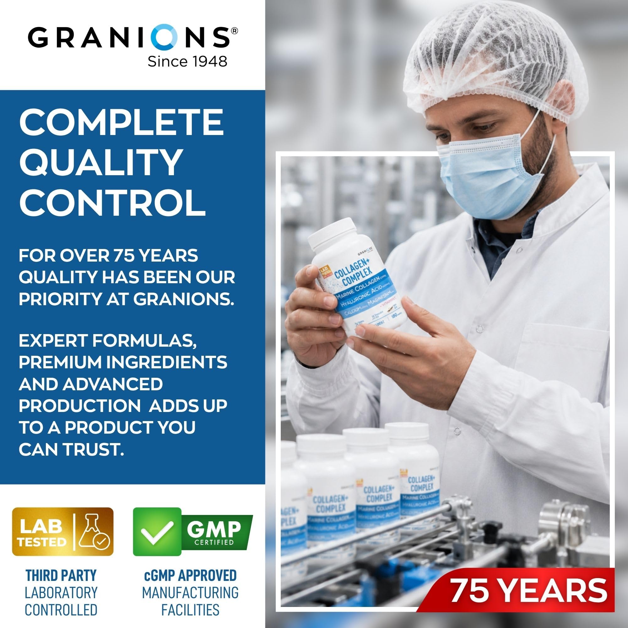Granions Advanced Natural Muscle Relaxer Pills - 1,346mg Quinine, Magnesium, Potassium, B Vitamins, Chamomile, CoQ10 - Muscle Comfort Support, Immediate Relaxation and Comfort - 120 Tablet, 30 Serving — Amazon image 9