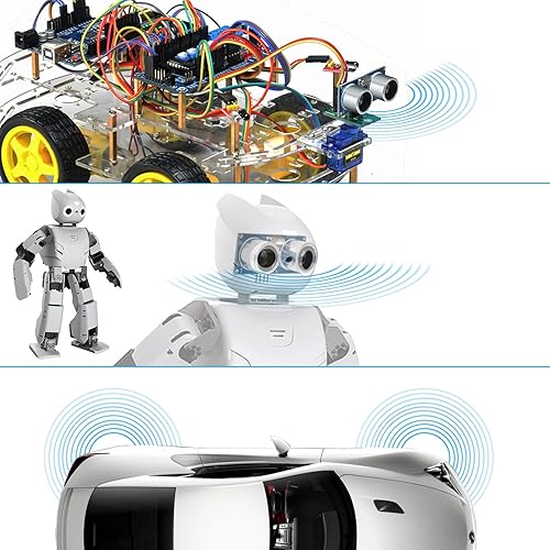 Miniatura 11 de Módulo de sensor ultrasónico HC-SR04 de 8 piezas con soporte de montaje Sensor de distancia compatible con Arduino Kit, para Mega2560, Robot