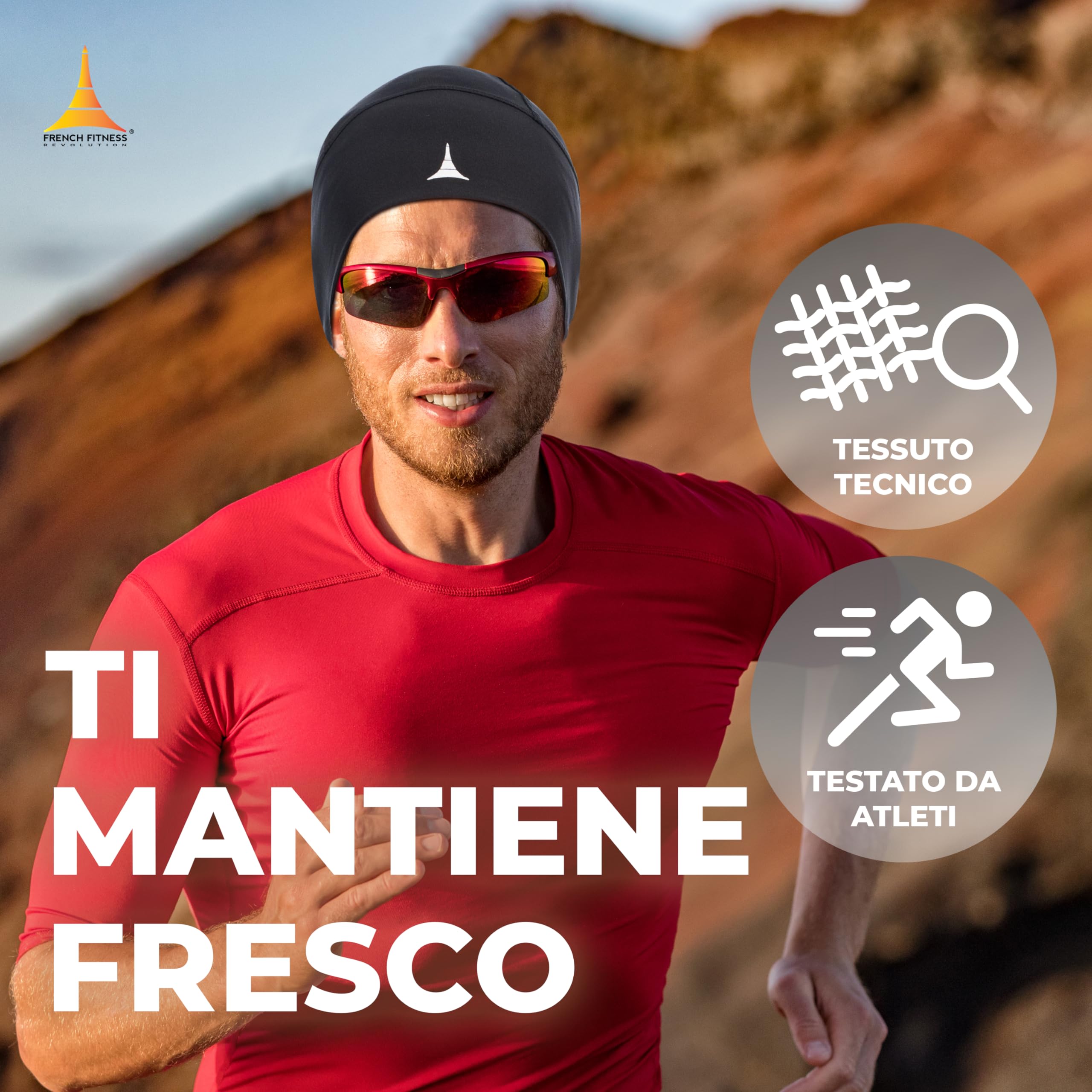 Berretto Calotta per Casco, Traspirante Prestazioni ottimali Anti-umidità. Si Adatta sotto Il Casco.
