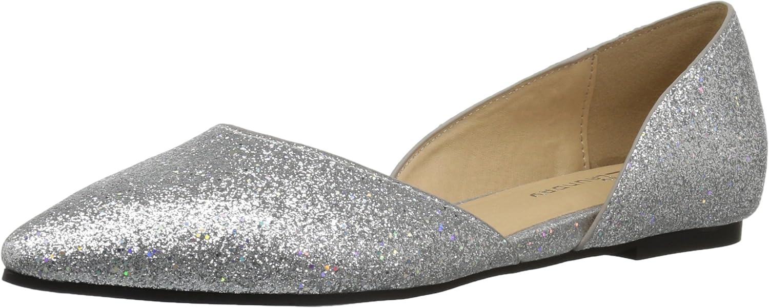 CL by Chinese Laundry Women's Hearty Ballet Flat, Platinum Glitter, 8 M US