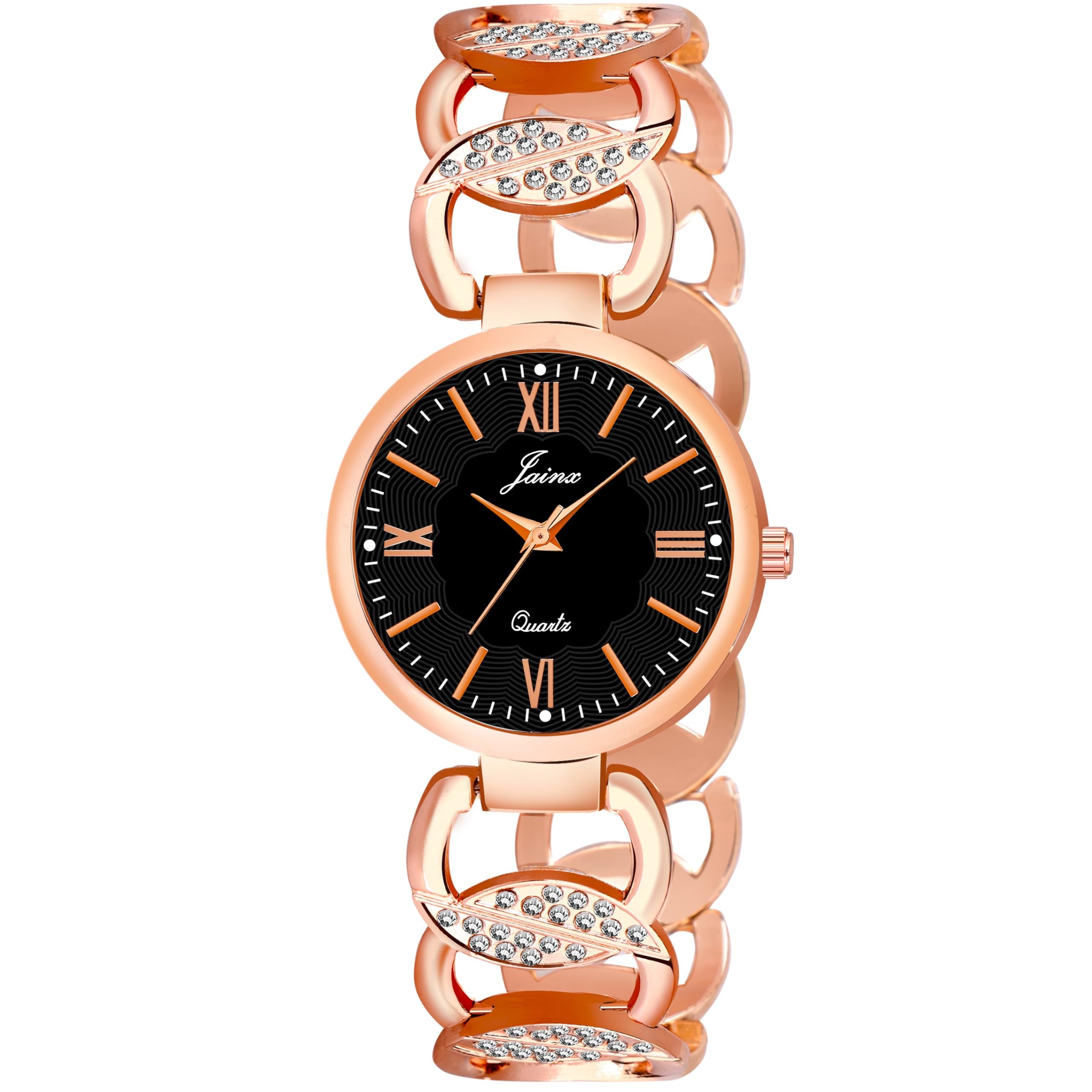 jainx Black Dial Rose Gold Analog Wrist Watch for Women - JW8539 (B0CDS2R9TW) Amazon Price History, Amazon Price Tracker