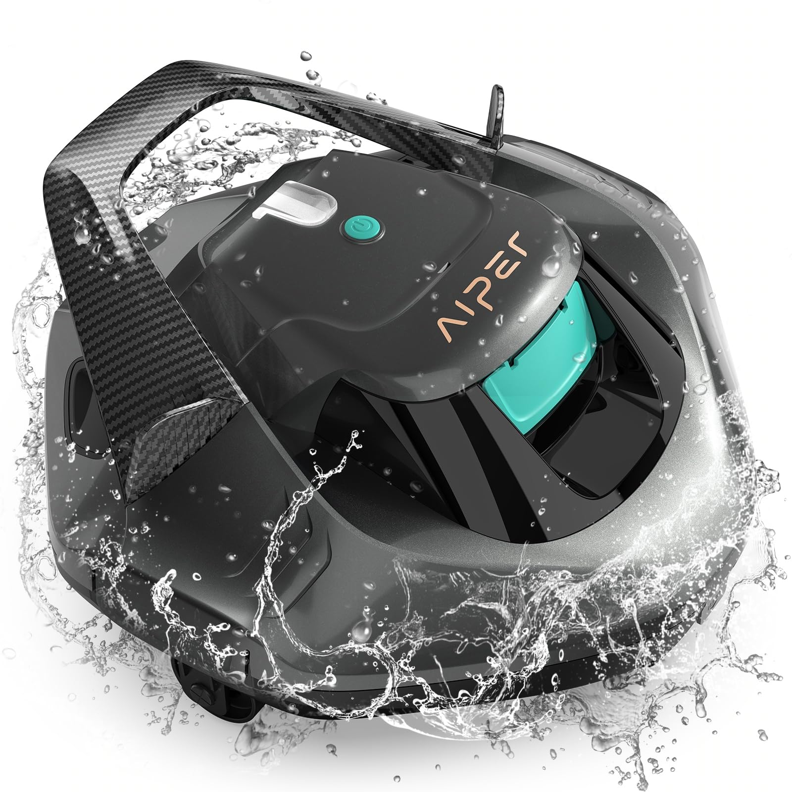 AIPER Robot Aspirador Piscina Seagull SE, Limpiafondos Piscina Sin Cable, Estacionamiento Automático, Robot Piscina para Piscinas Planas sobre el Suelo de hasta 80 m² (Reacondicionado)