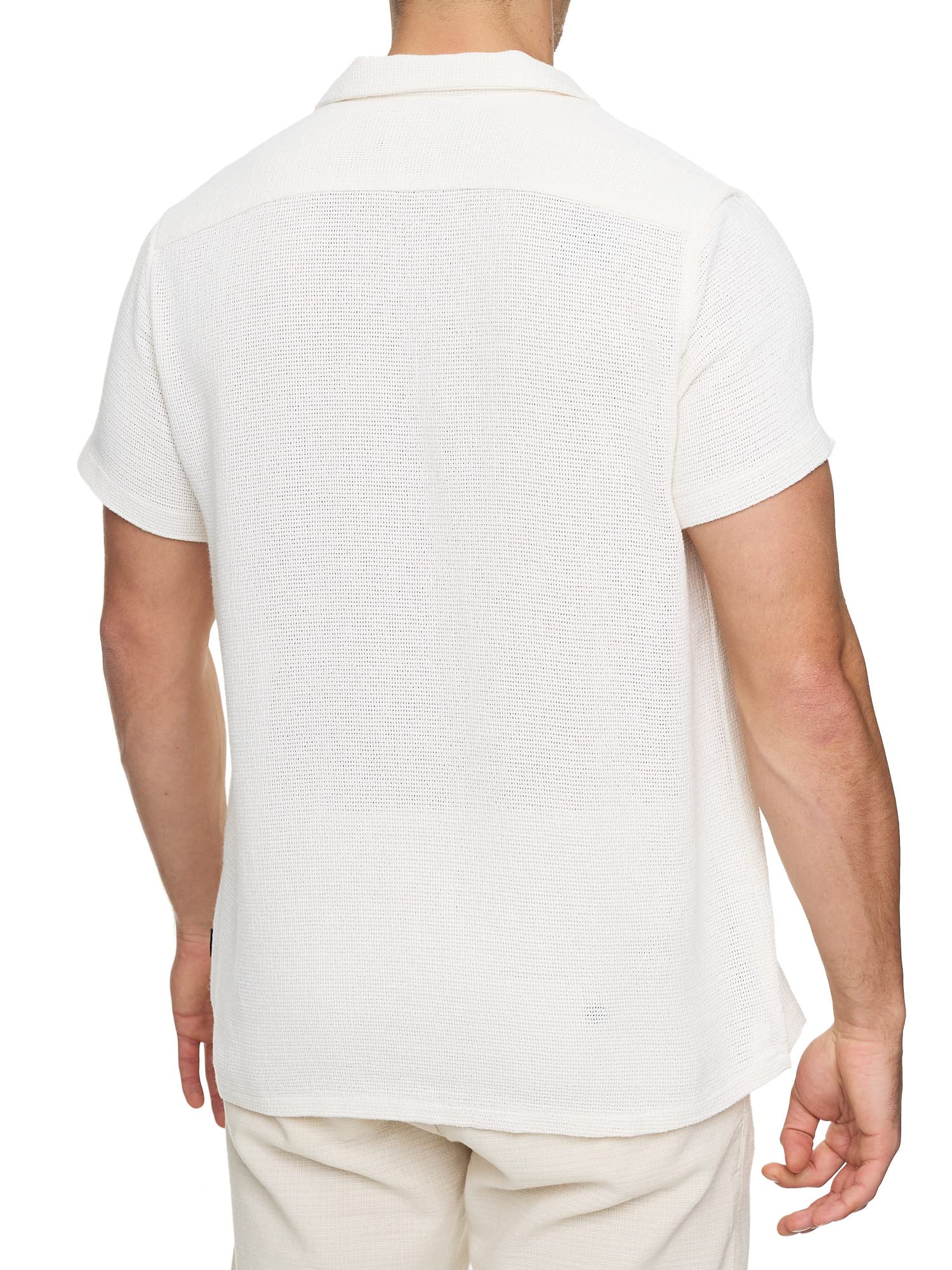 Indicode Herren INCosby Kurzarmhemd aus 100% Baumwolle mit Kentkragen