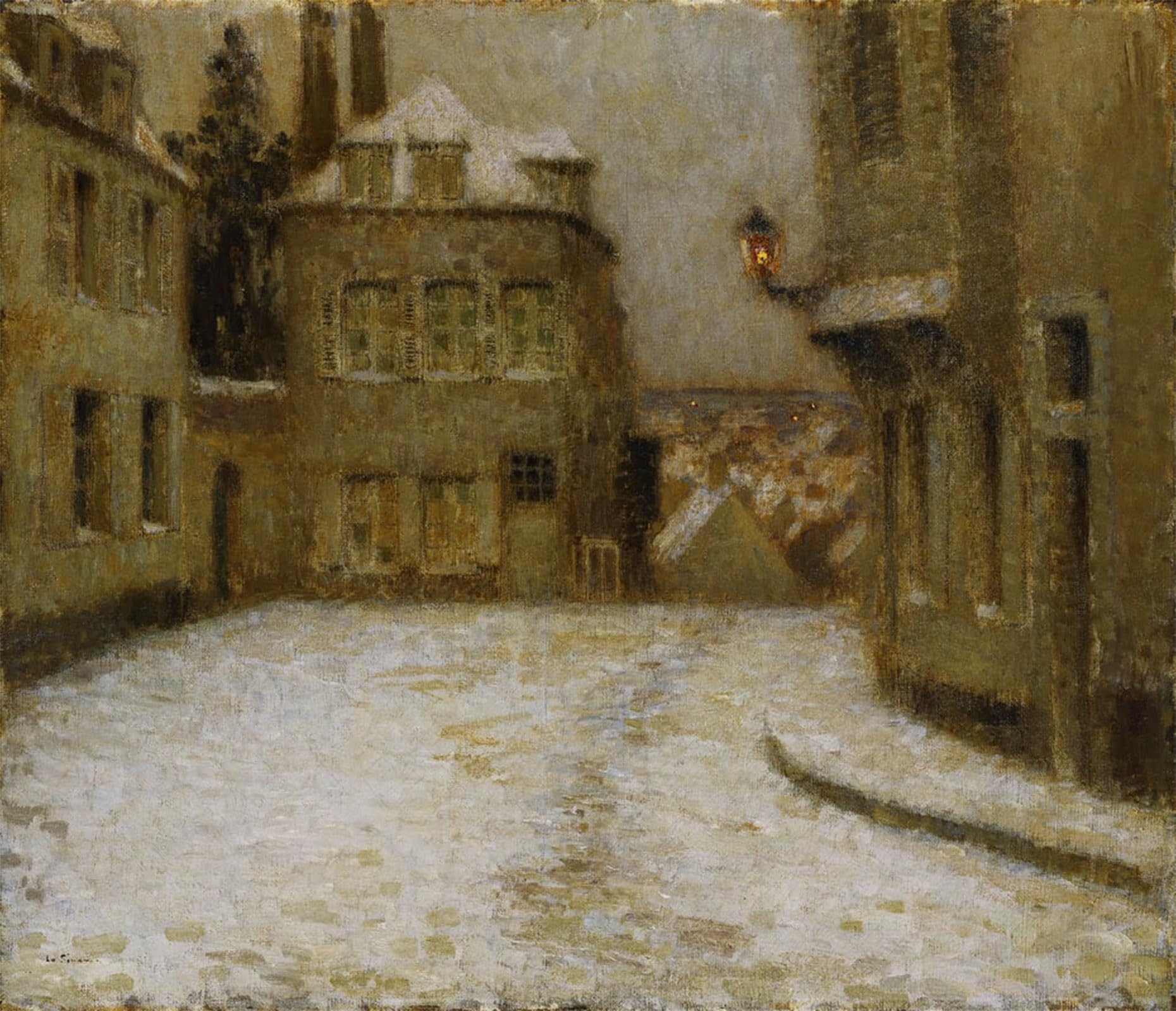POSTERIIk Famous Print Pop Art Wall Art Graffiti Neige Montmartre by Henri Eugene Augustin Le Sidaner Art Prints for Home Decor 60x90cm