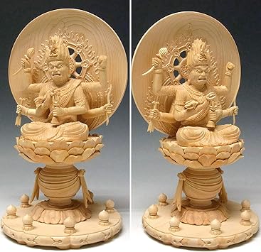 【修縁堂】密教 真言宗 不動明王 切金 木彫り 仏師彫り 仏教工芸品 不動明王 【修縁堂】密教 仏教工芸品 真言宗 木彫り 仏師彫り 切金