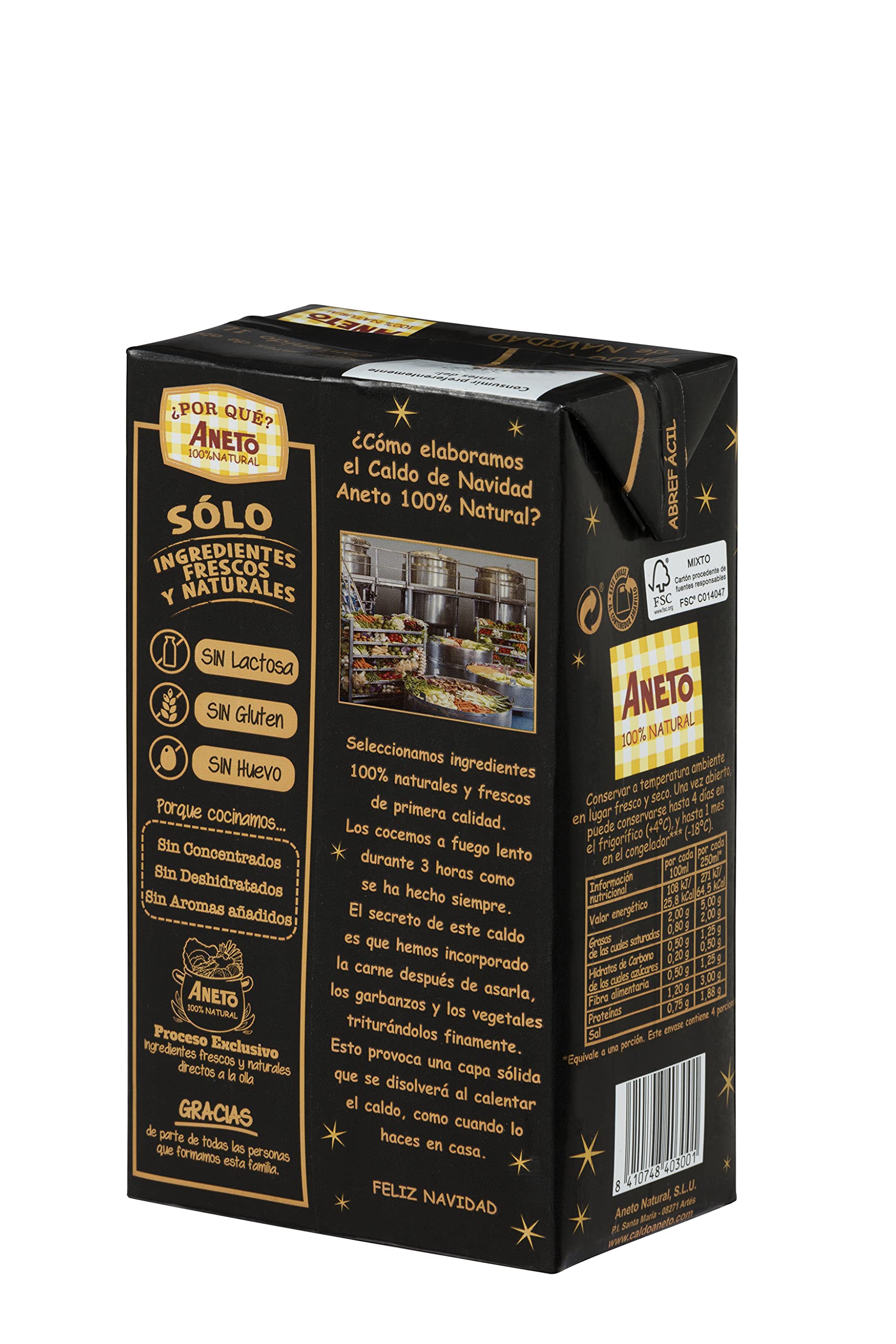 Aneto Natural Caldo de Navidad, 1L