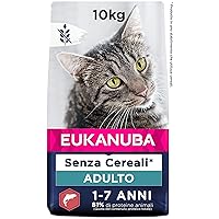 EUKANUBA Grain Free cibo secco per gatti adulti, ricco di salmone 10kg