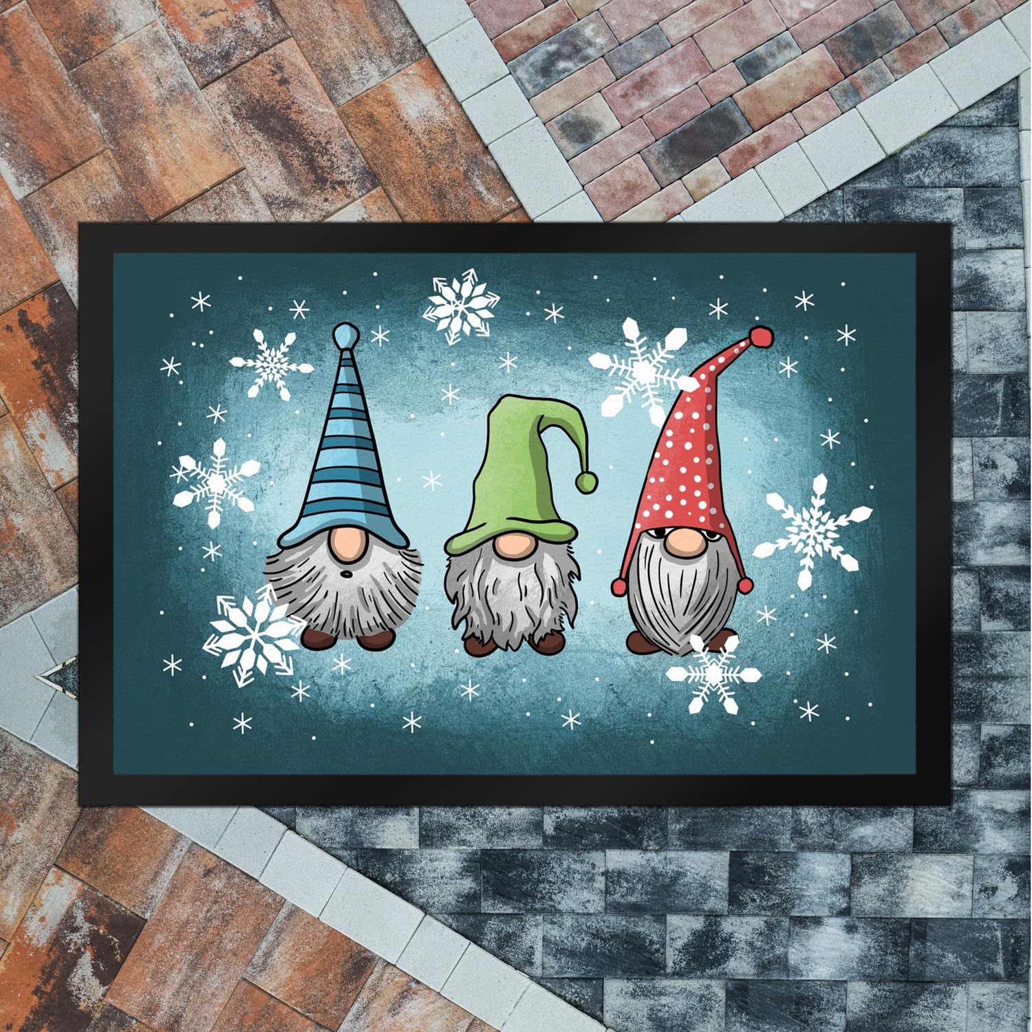 speecheese Weihnachts-Wichtel Fußmatte XXL in 50x75 cm Fußabtreter für Weihnachtszeit Advent lustige Weihnachtsdekoration Deko für Hauseingang Winter Vorfreude auf Weihnachten