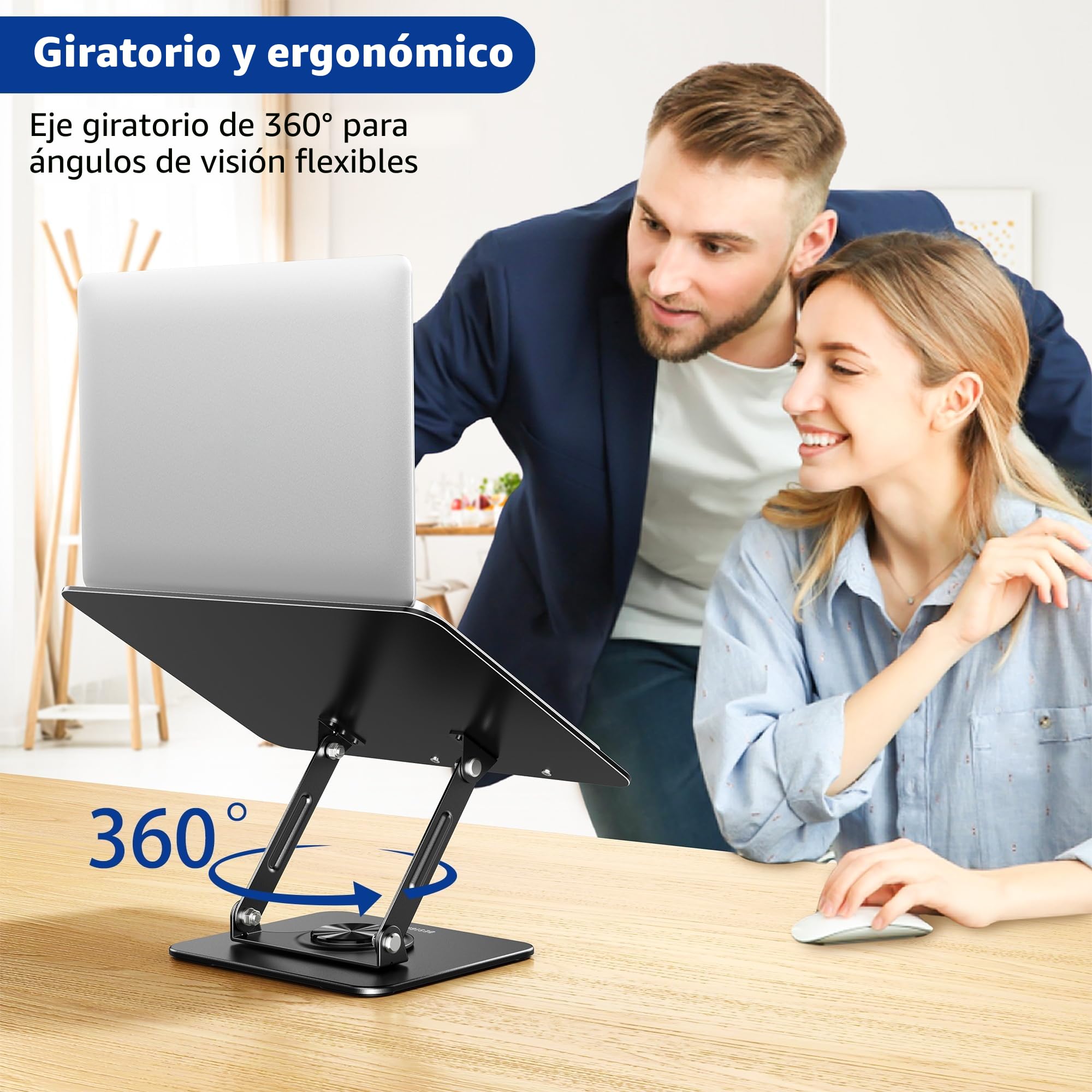 BESIGN BS02 Soporte para libros ajustable ergonómico para lectura portátil con clips de página elásticos