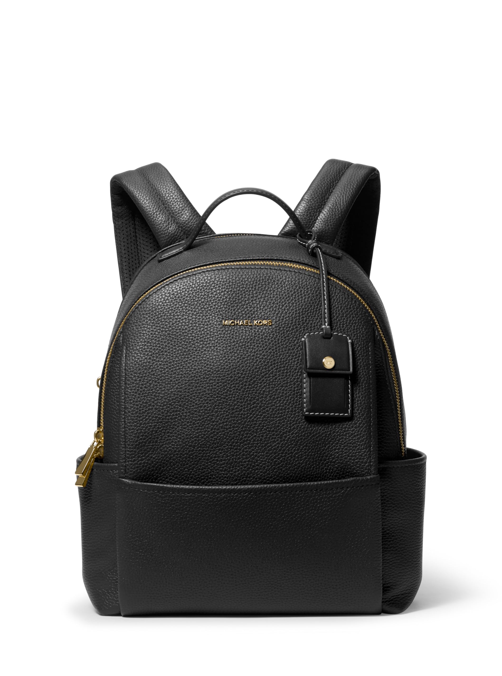 Michael Kors Women's Black Leather Zip Backpack - Backpacks - One Size - Bags