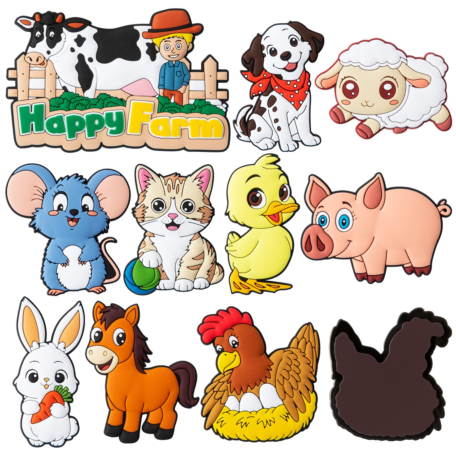 Fridge Magnets For Kids-Cute Fridge Magnets For Toddlers Large Farm Animal Magnets For Fridge Strong Refrigerator Magnets For Toddlers Babies Fun Educational Toys Gift For Boys & Girls Ages 1＋