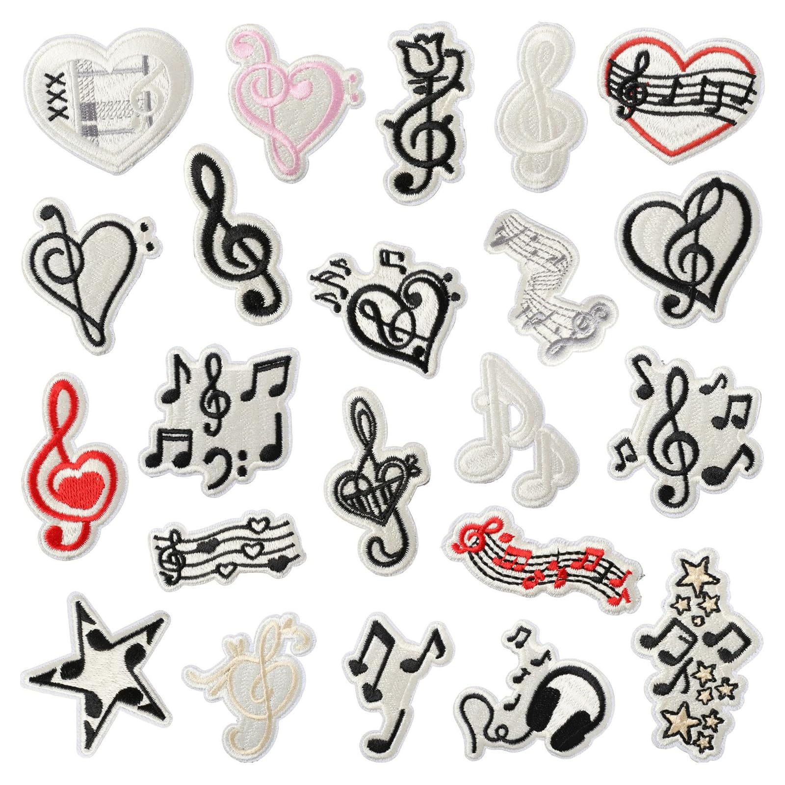Ticeyubime 22 Piece Music Patches, Iron On Rock Patches, Patches for Kids & Adults for Children's Clothing, Adult Fashion, Clothing, Backpacks, Jackets and Creative DIY Craft Projects