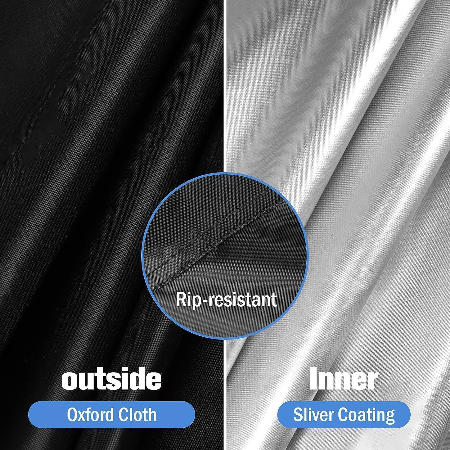 Copertura Mobili da Esterno in Tessuto Oxford 420D Impermeabile 4 Pezzi Nero Anti-UV