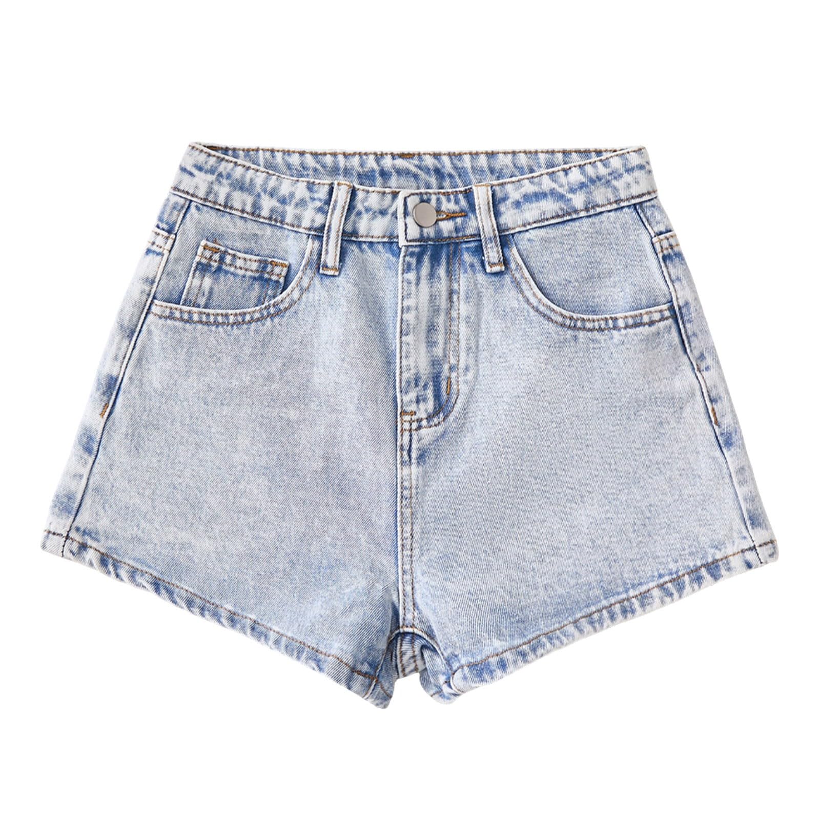 Shorts Noir Fille-Short en Jean Fin et décontracté pour Fille- Ample et Tendance- idéal pour l'été Combinaison Fille Noire