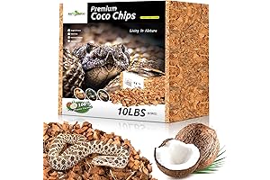 REPTI ZOO Reptile Coconut Chip Substrate, Bedding for Ball Python, Snakes, Lizards