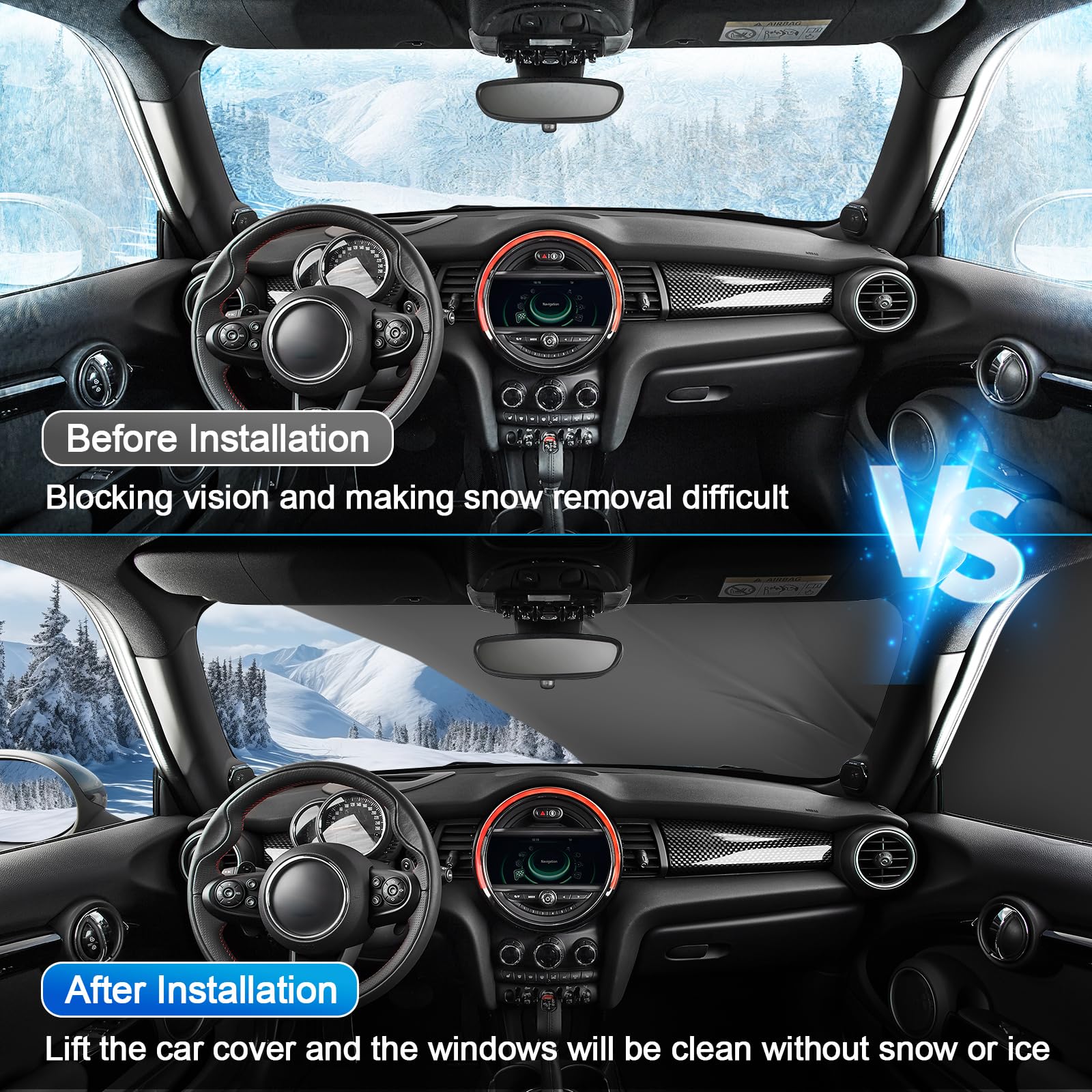 Autoabdeckung Wasserdicht Ersatz für VW Touran 2015-2024, Sonnenfest Hälfte Autoabdeckung, Halbgarage UV Beständige Halbe Auto Abdeckplane Staubdicht Schneefest Outdoor Indoor